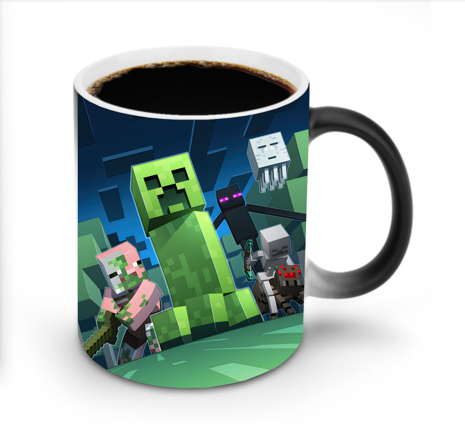 （画像用） マインクラフト ブロックの世界 Minecraft MC Block world 温度変色マグカップ
