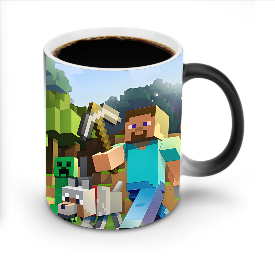 （画像用） マインクラフト ブロックの世界 Minecraft MC Block world 温度変色マグカップ