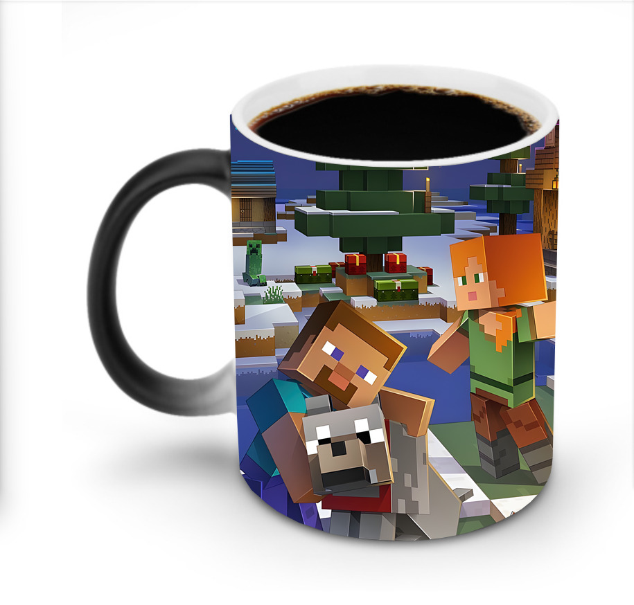 （画像用） マインクラフト ブロックの世界 Minecraft MC Block world 温度変色マグカップ