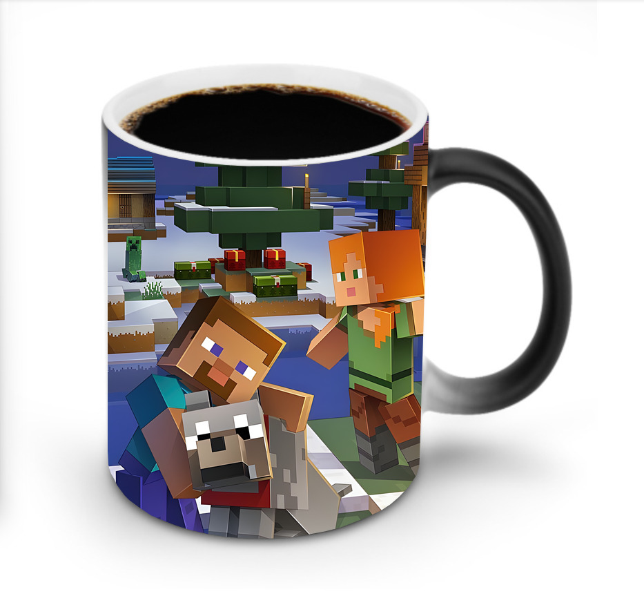 （画像用） マインクラフト ブロックの世界 Minecraft MC Block world 温度変色マグカップ