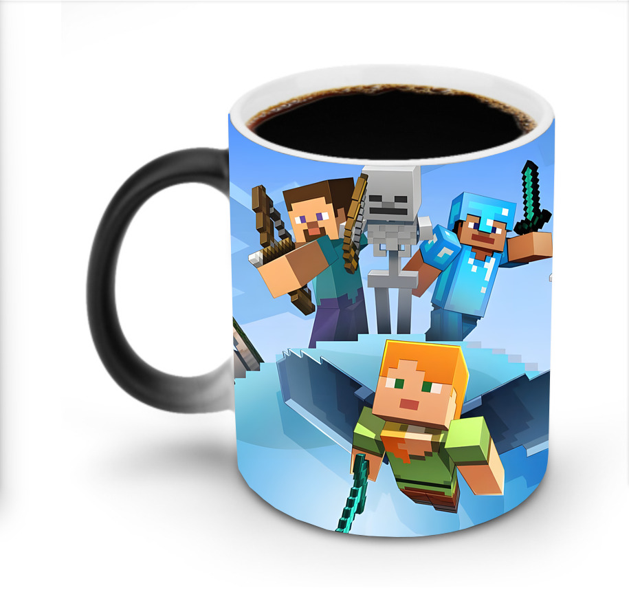（画像用） マインクラフト ブロックの世界 Minecraft MC Block world 温度変色マグカップ