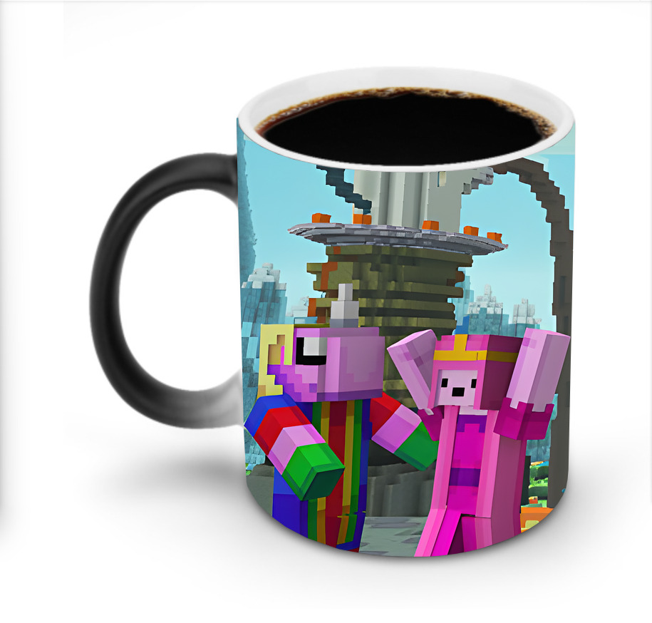 （画像用） マインクラフト ブロックの世界 Minecraft MC Block world 温度変色マグカップ