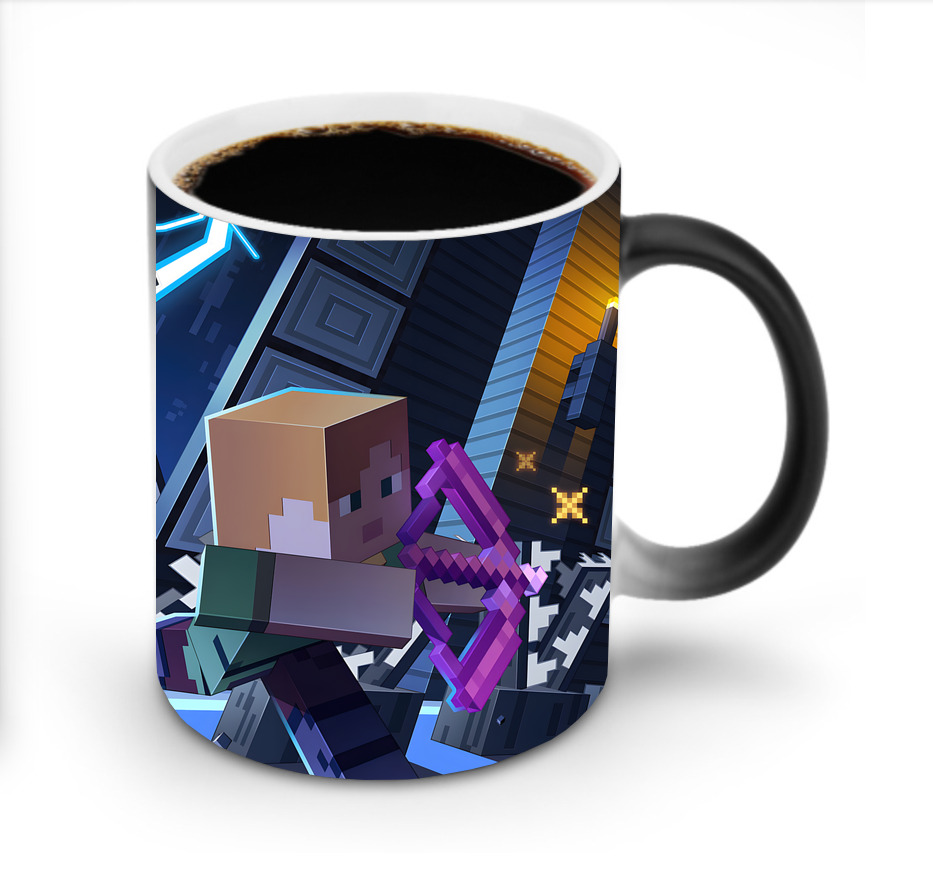 （画像用） マインクラフト ブロックの世界 Minecraft MC Block world 温度変色マグカップ