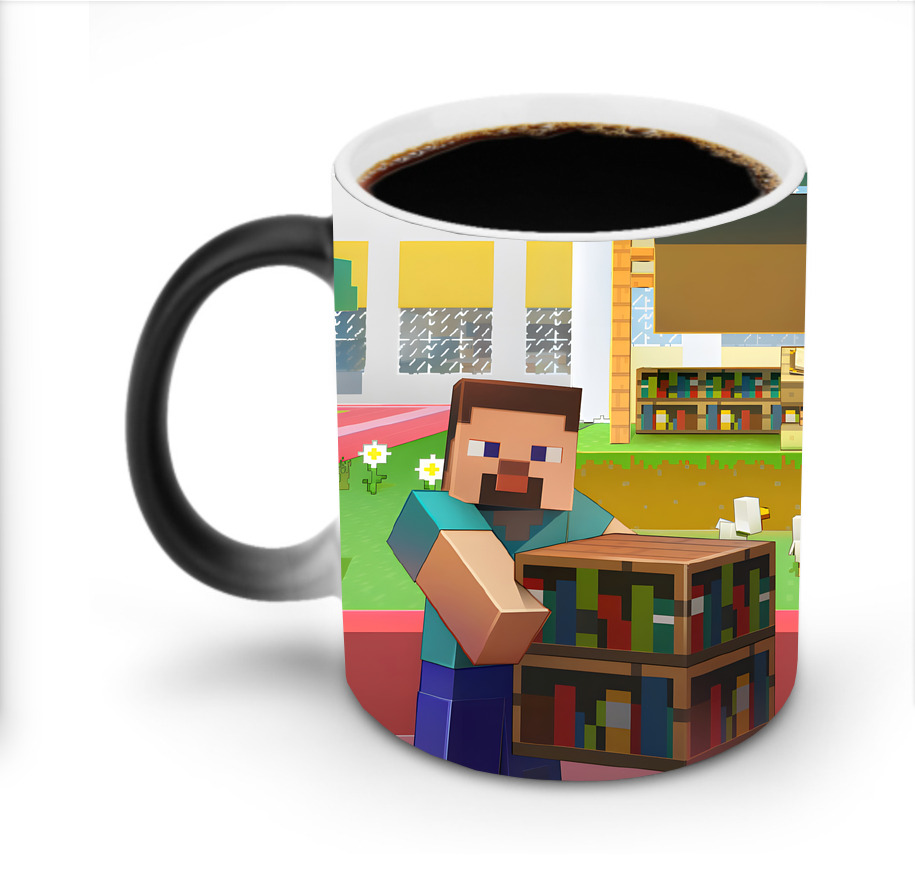 （画像用） マインクラフト ブロックの世界 Minecraft MC Block world 温度変色マグカップ
