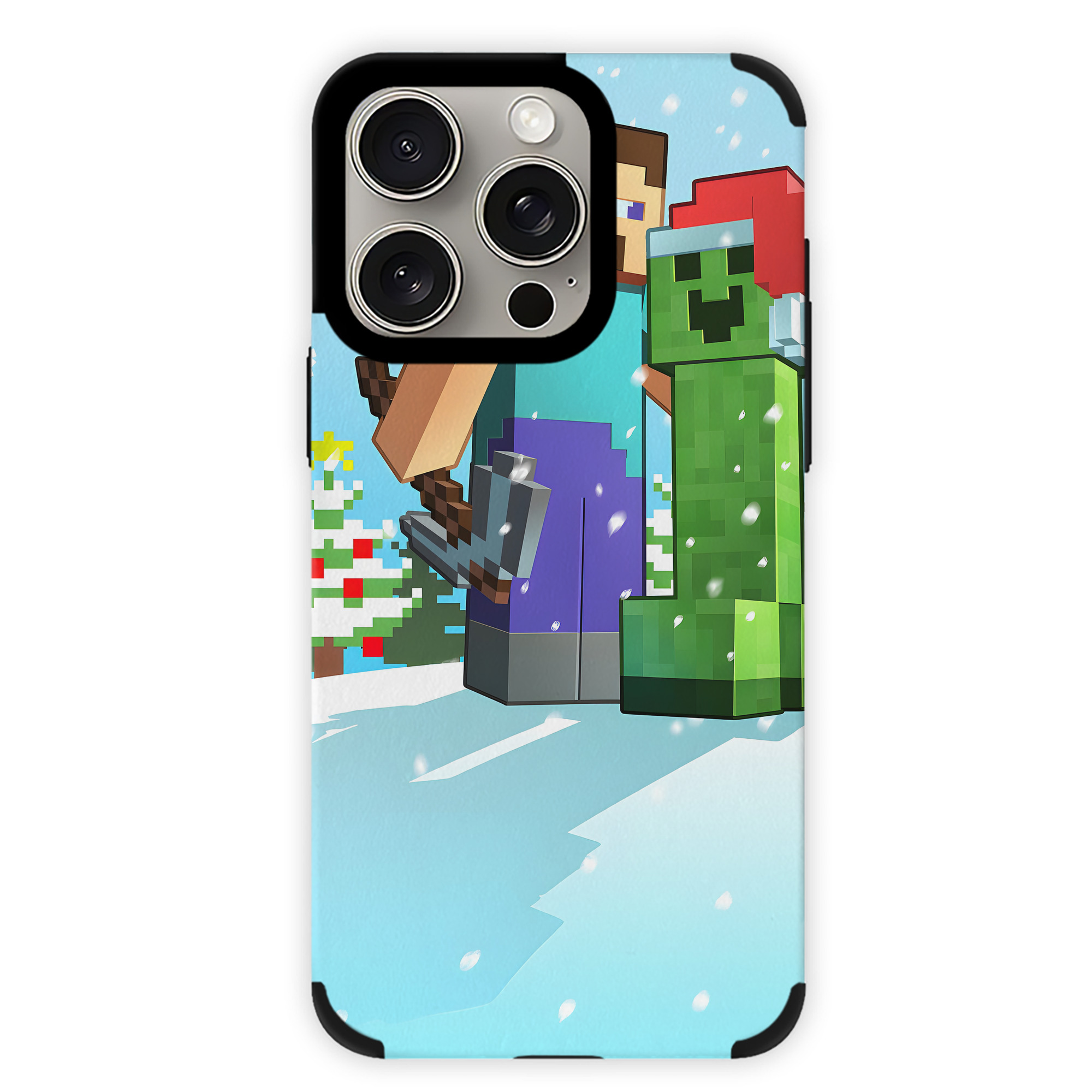 （画像用） マインクラフト ブロックの世界 Minecraft MC Block world 【iPhone15ProMax対応】 PUレザー スマホケース 耐衝撃＆黄変防止