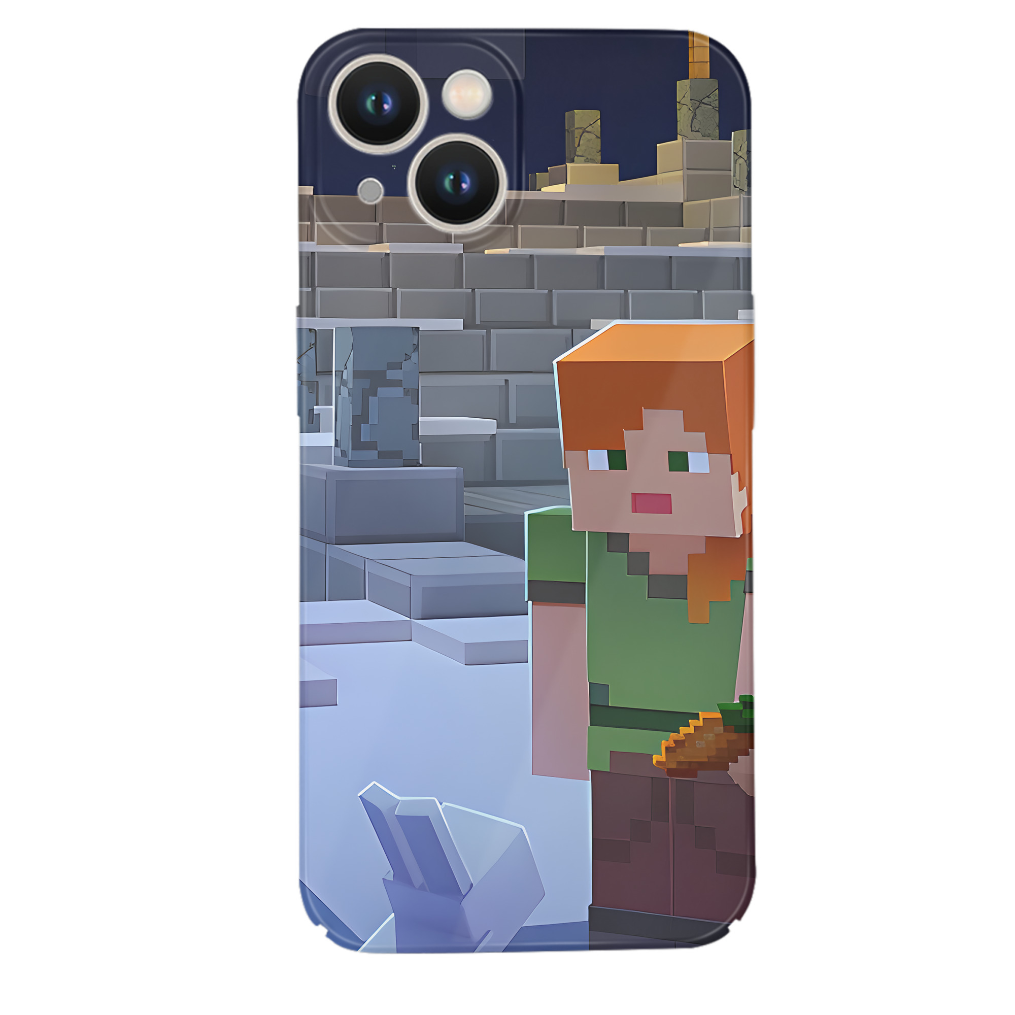 （画像用） マインクラフト ブロックの世界 Minecraft MC Block world 【iPhone 14シリーズ対応】ハードケース