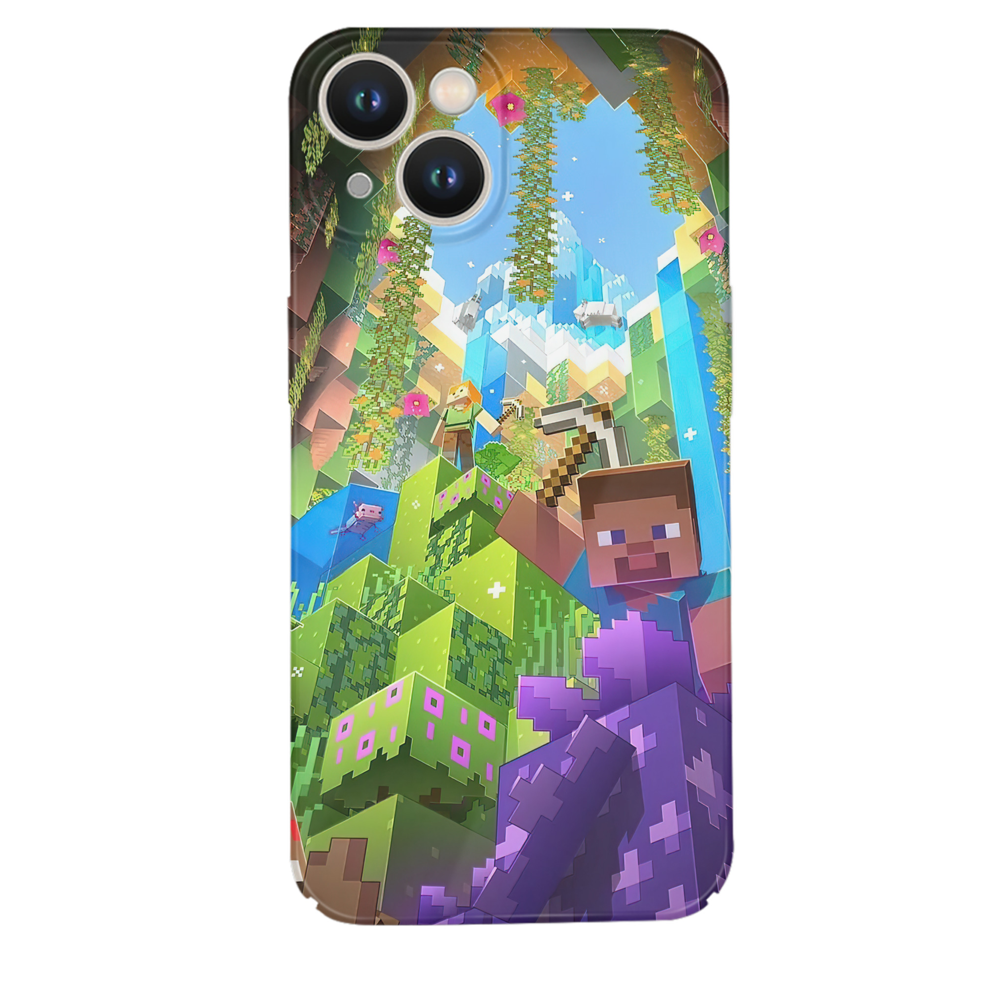 （画像用） マインクラフト ブロックの世界 Minecraft MC Block world 【iPhone 14シリーズ対応】ハードケース