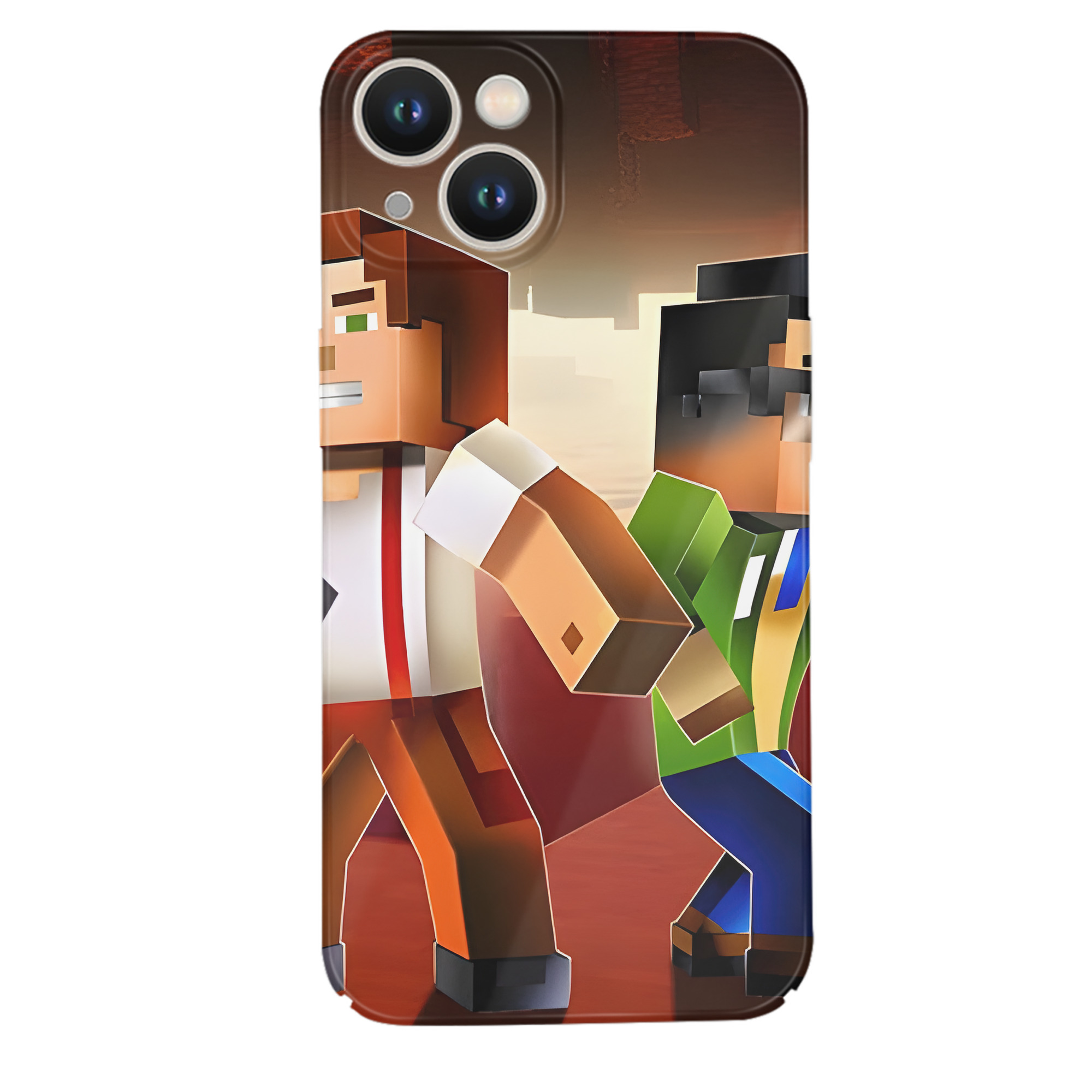 （画像用） マインクラフト ブロックの世界 Minecraft MC Block world 【iPhone 14シリーズ対応】ハードケース