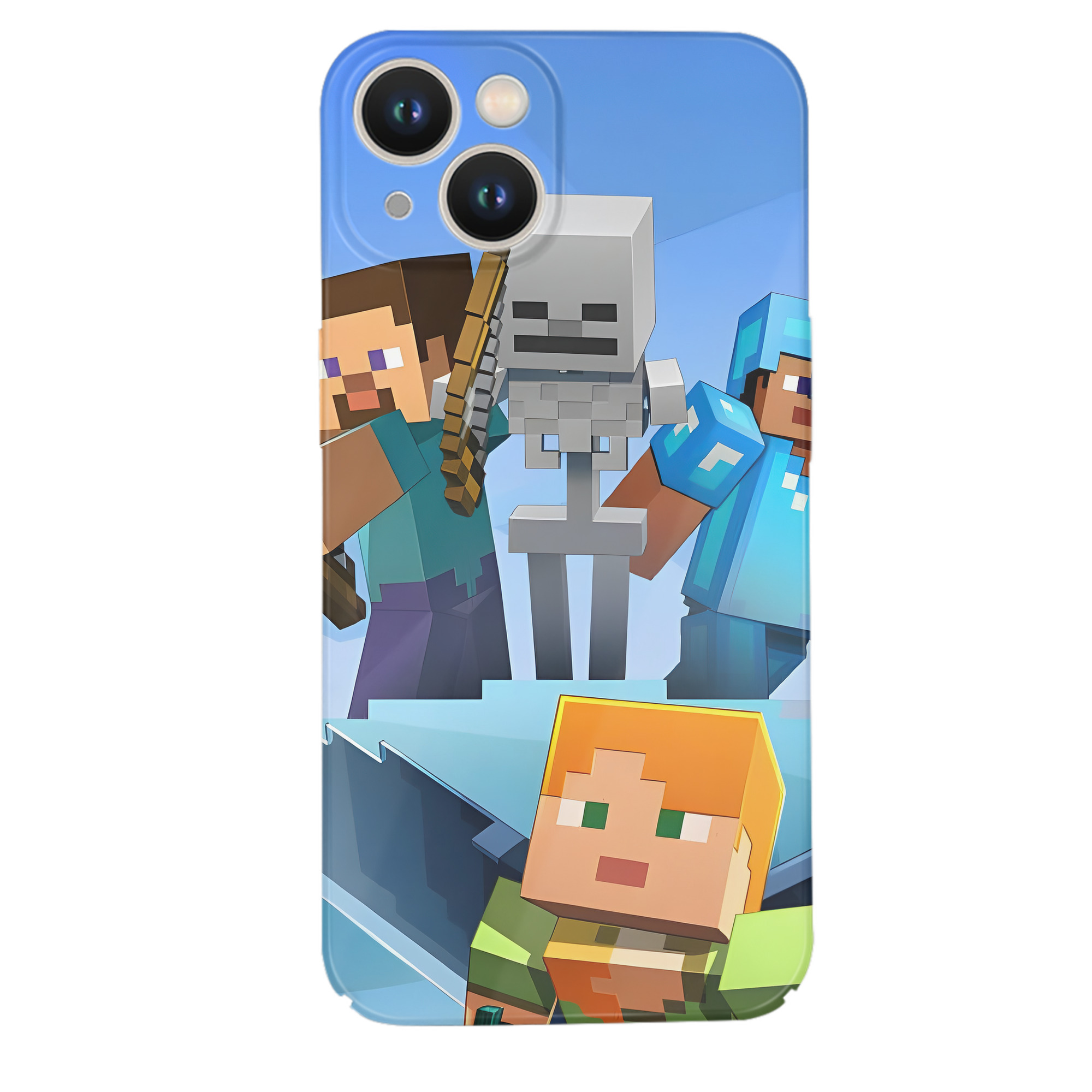 （画像用） マインクラフト ブロックの世界 Minecraft MC Block world 【iPhone 14シリーズ対応】ハードケース