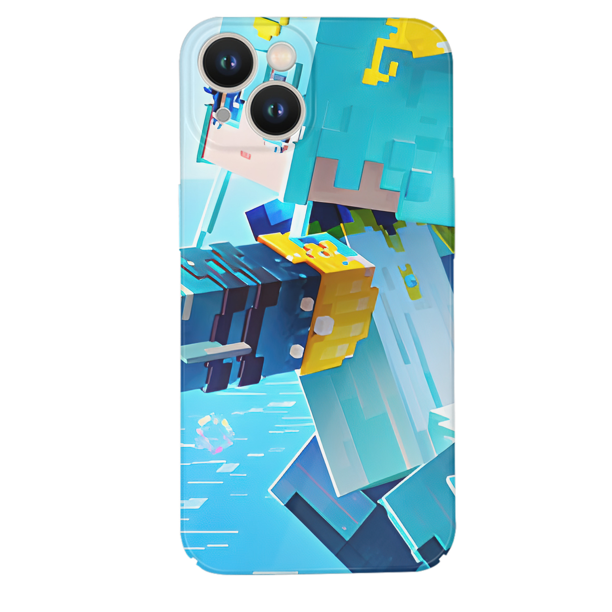（画像用） マインクラフト ブロックの世界 Minecraft MC Block world 【iPhone 14シリーズ対応】ハードケース