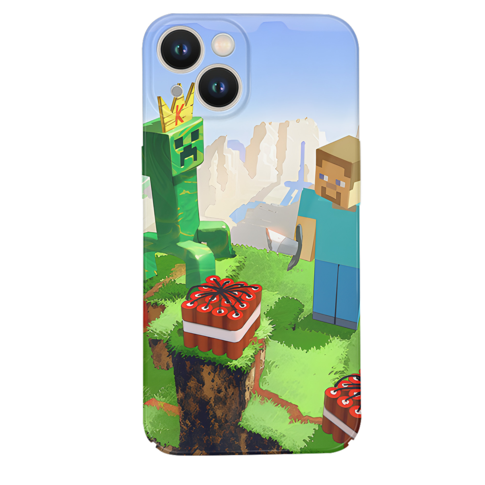 （画像用） マインクラフト ブロックの世界 Minecraft MC Block world 【iPhone 14シリーズ対応】ハードケース