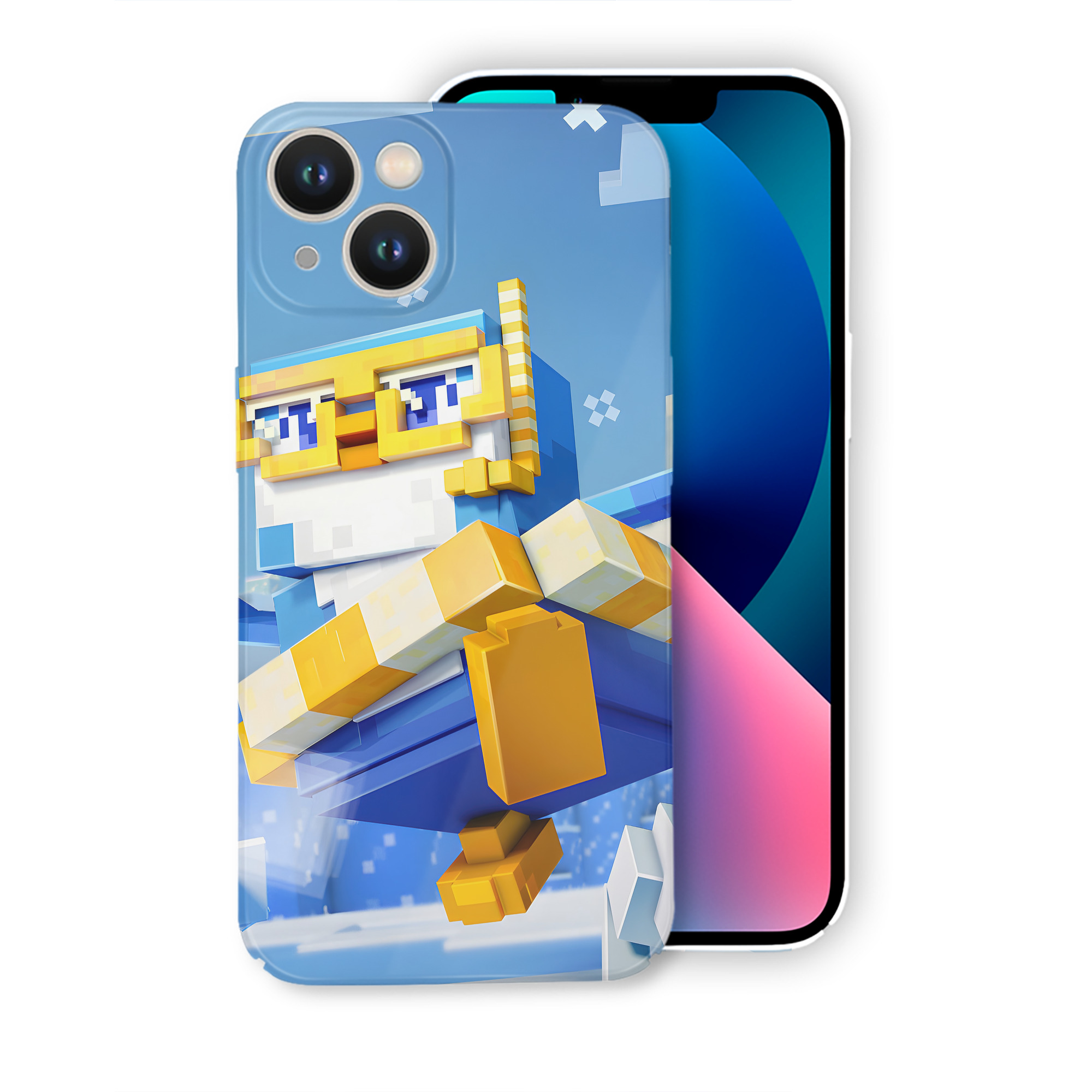（画像用） マインクラフト ブロックの世界 Minecraft MC Block world 【iPhone 14シリーズ対応】ハードケース