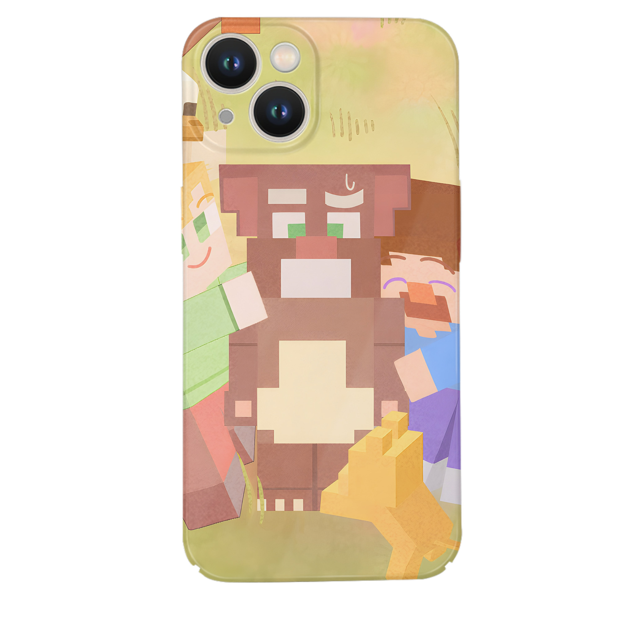 （画像用） マインクラフト ブロックの世界 Minecraft MC Block world 【iPhone 14シリーズ対応】ハードケース