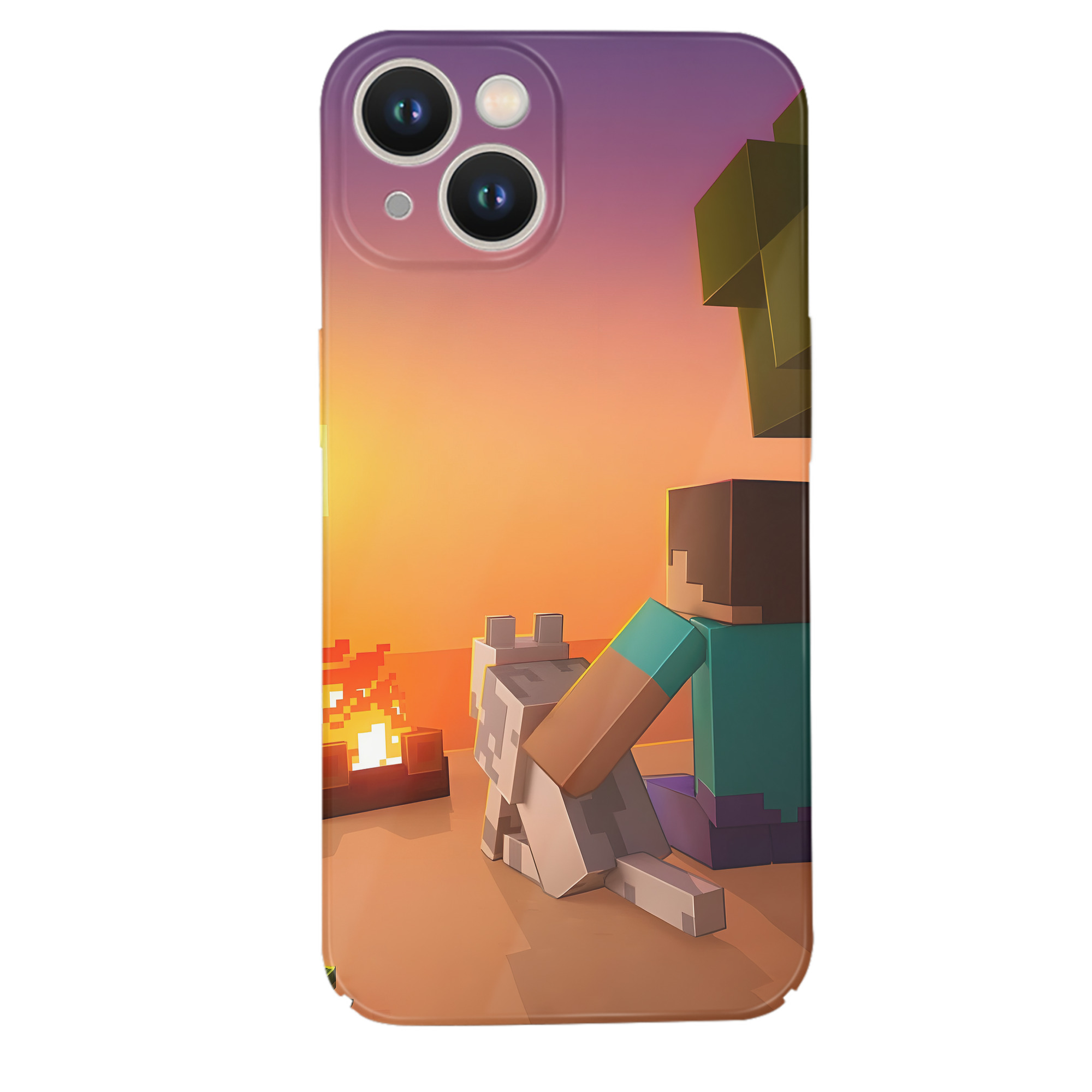 （画像用） マインクラフト ブロックの世界 Minecraft MC Block world 【iPhone 14シリーズ対応】ハードケース