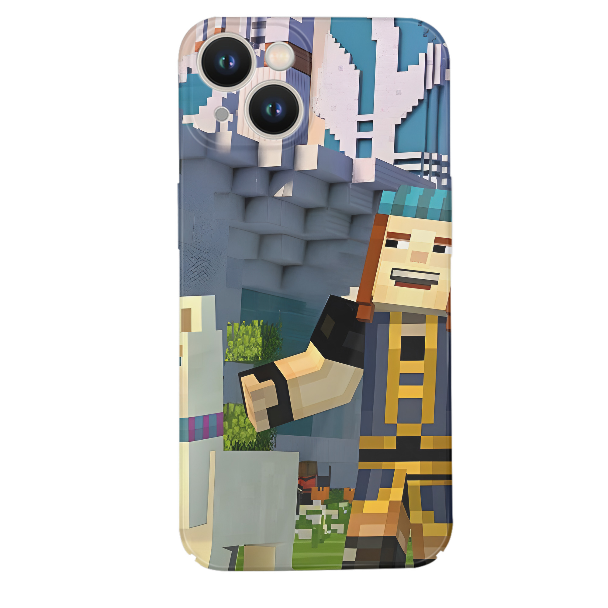 （画像用） マインクラフト ブロックの世界 Minecraft MC Block world 【iPhone 14シリーズ対応】ハードケース