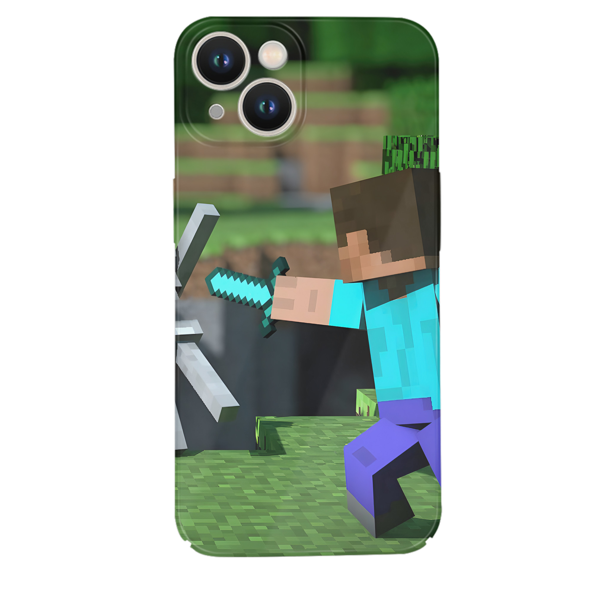 （画像用） マインクラフト ブロックの世界 Minecraft MC Block world 【iPhone 14シリーズ対応】ハードケース