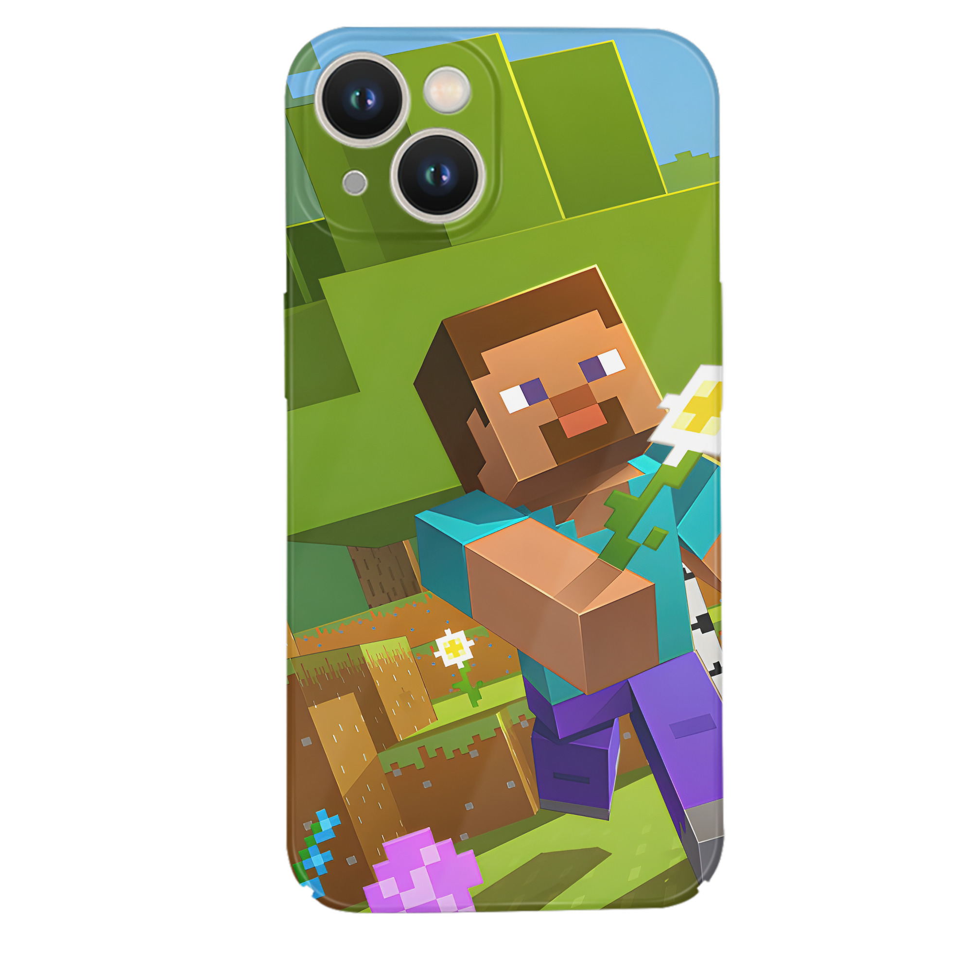 （画像用） マインクラフト ブロックの世界 Minecraft MC Block world 【iPhone 14シリーズ対応】ハードケース