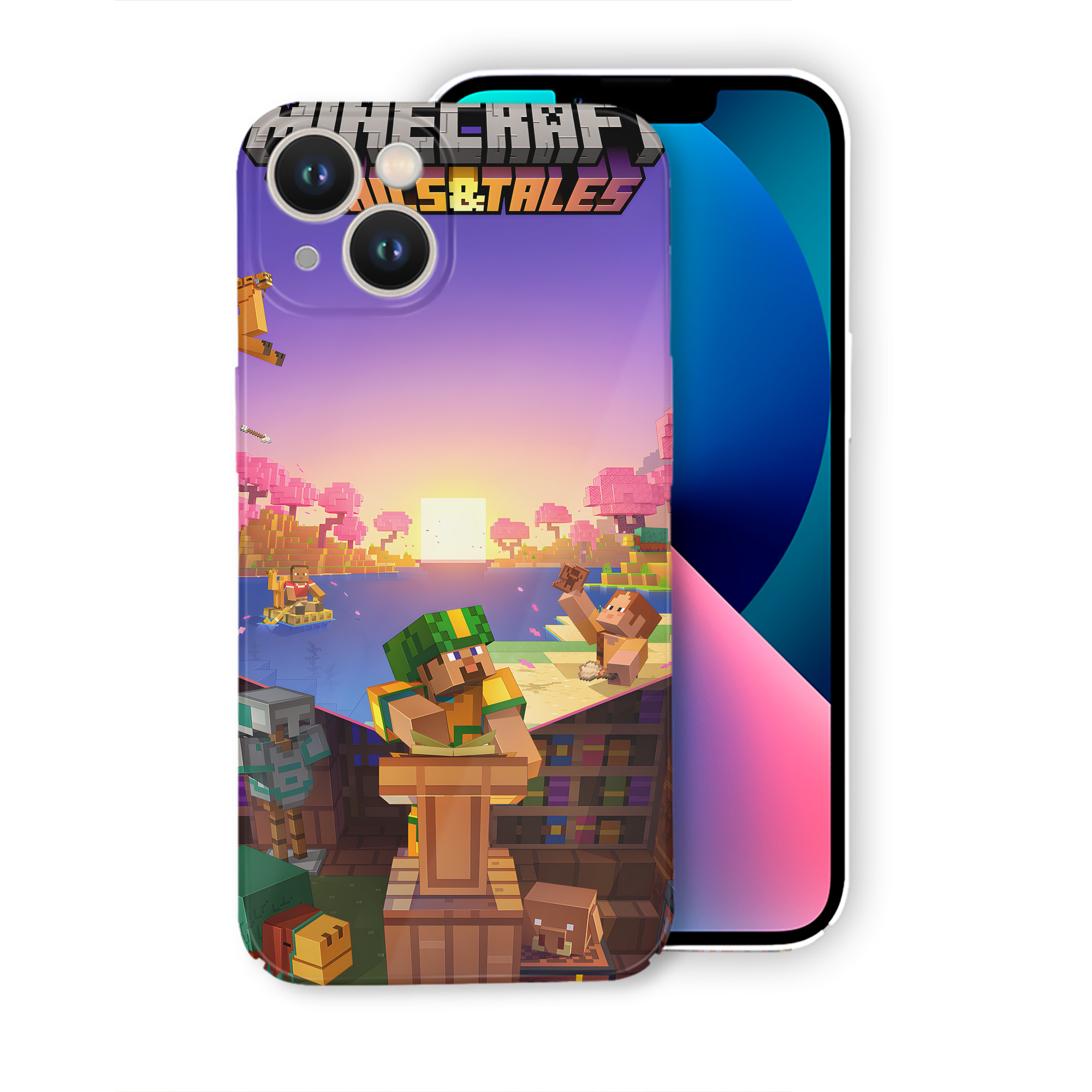 （画像用） マインクラフト ブロックの世界 Minecraft MC Block world 【iPhone 14シリーズ対応】ハードケース