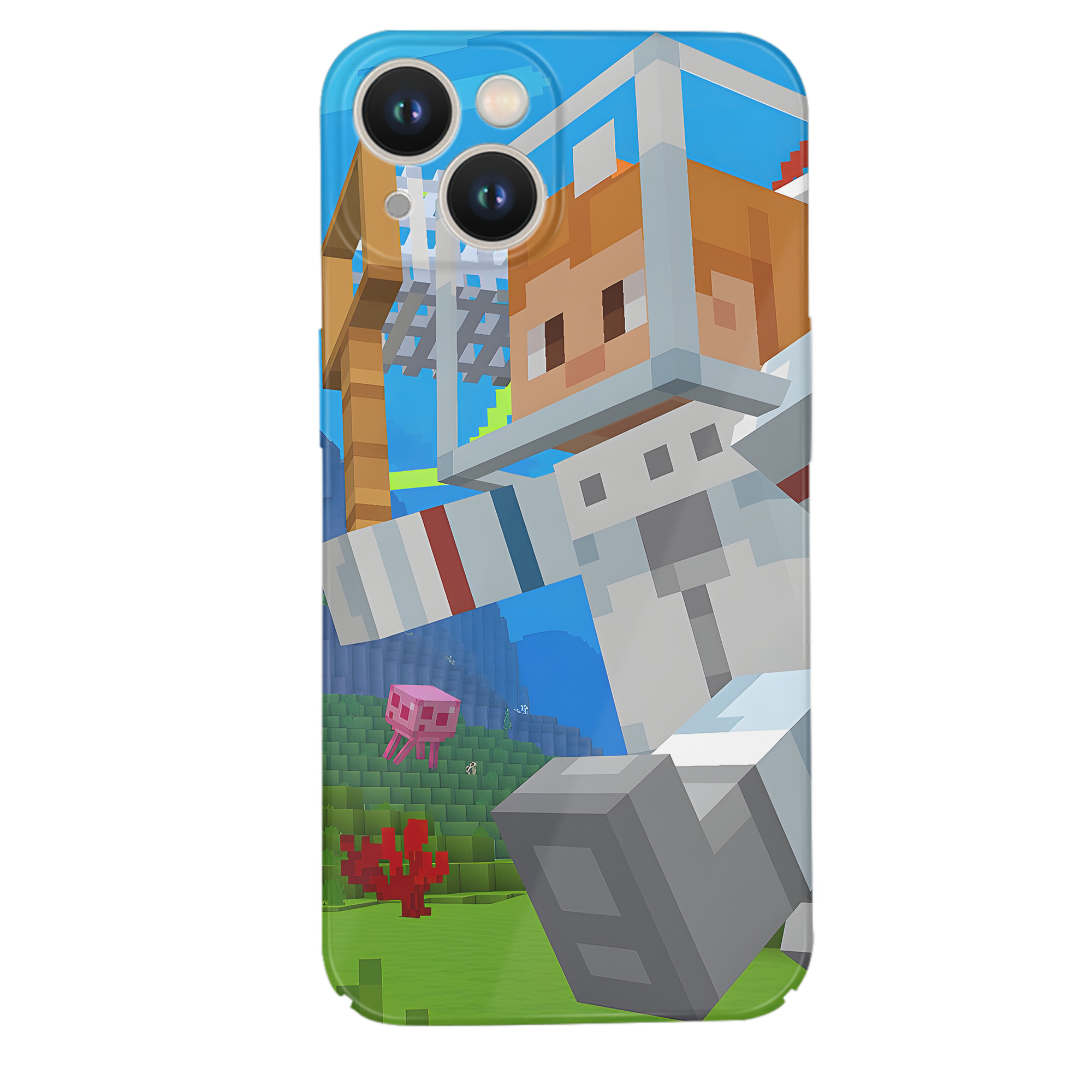 （画像用） マインクラフト ブロックの世界 Minecraft MC Block world 【iPhone 14シリーズ対応】ハードケース