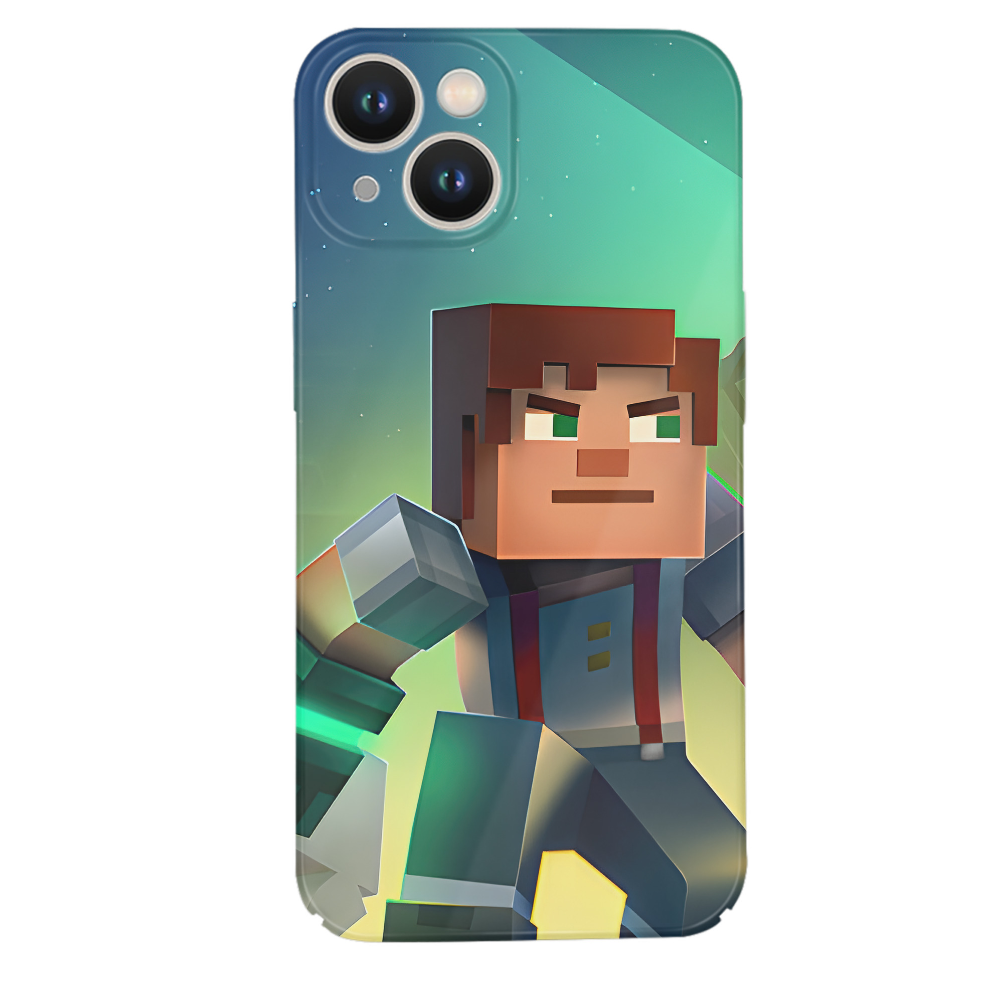 （画像用） マインクラフト ブロックの世界 Minecraft MC Block world 【iPhone 14シリーズ対応】ハードケース