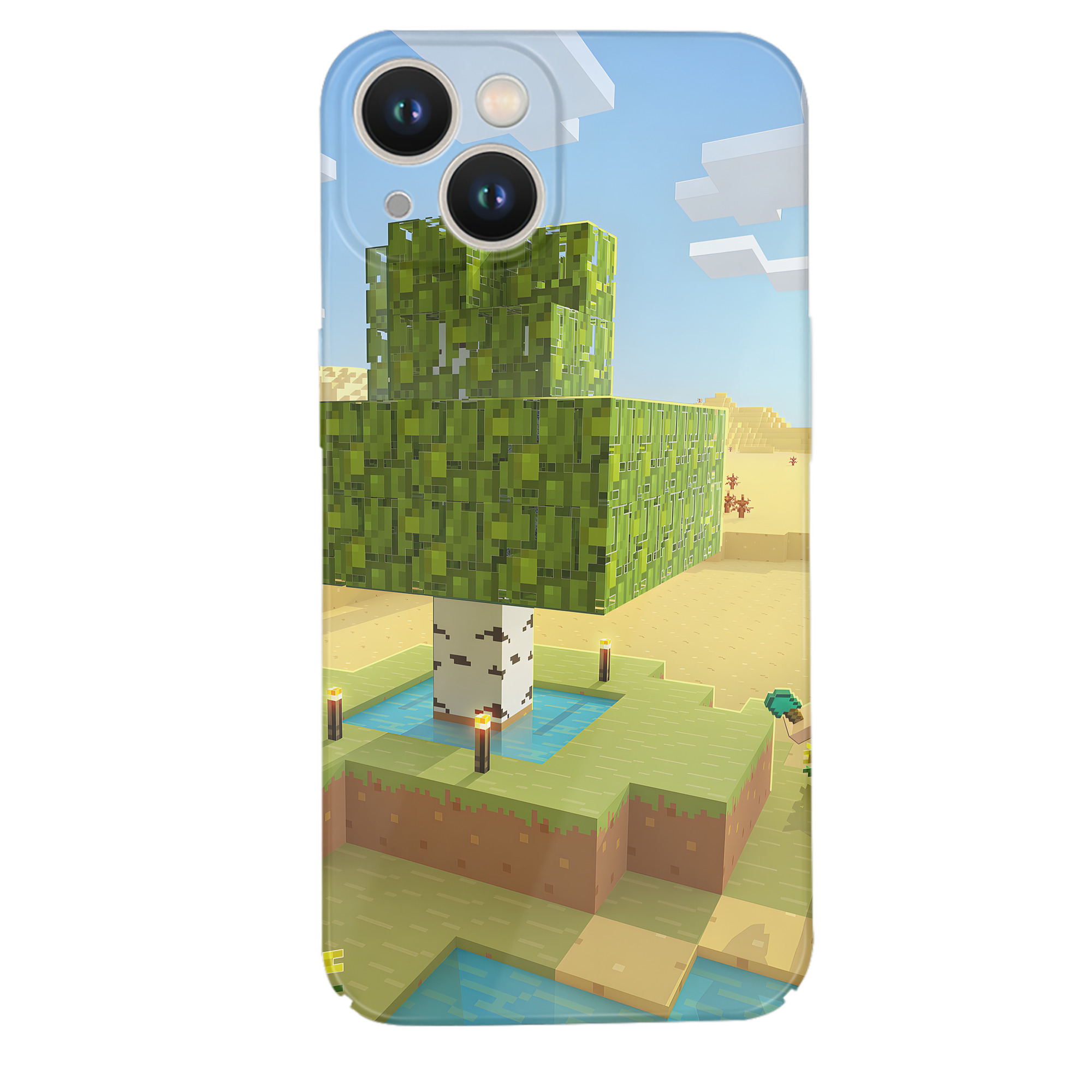 （画像用） マインクラフト ブロックの世界 Minecraft MC Block world 【iPhone 14シリーズ対応】ハードケース