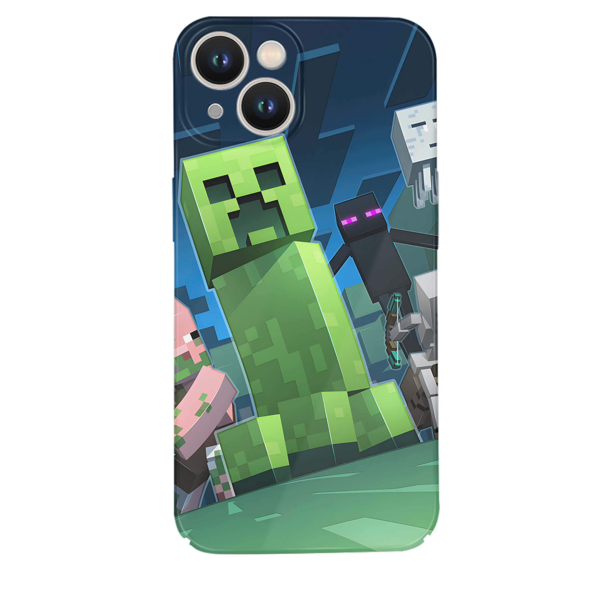（画像用） マインクラフト ブロックの世界 Minecraft MC Block world 【iPhone 14シリーズ対応】ハードケース