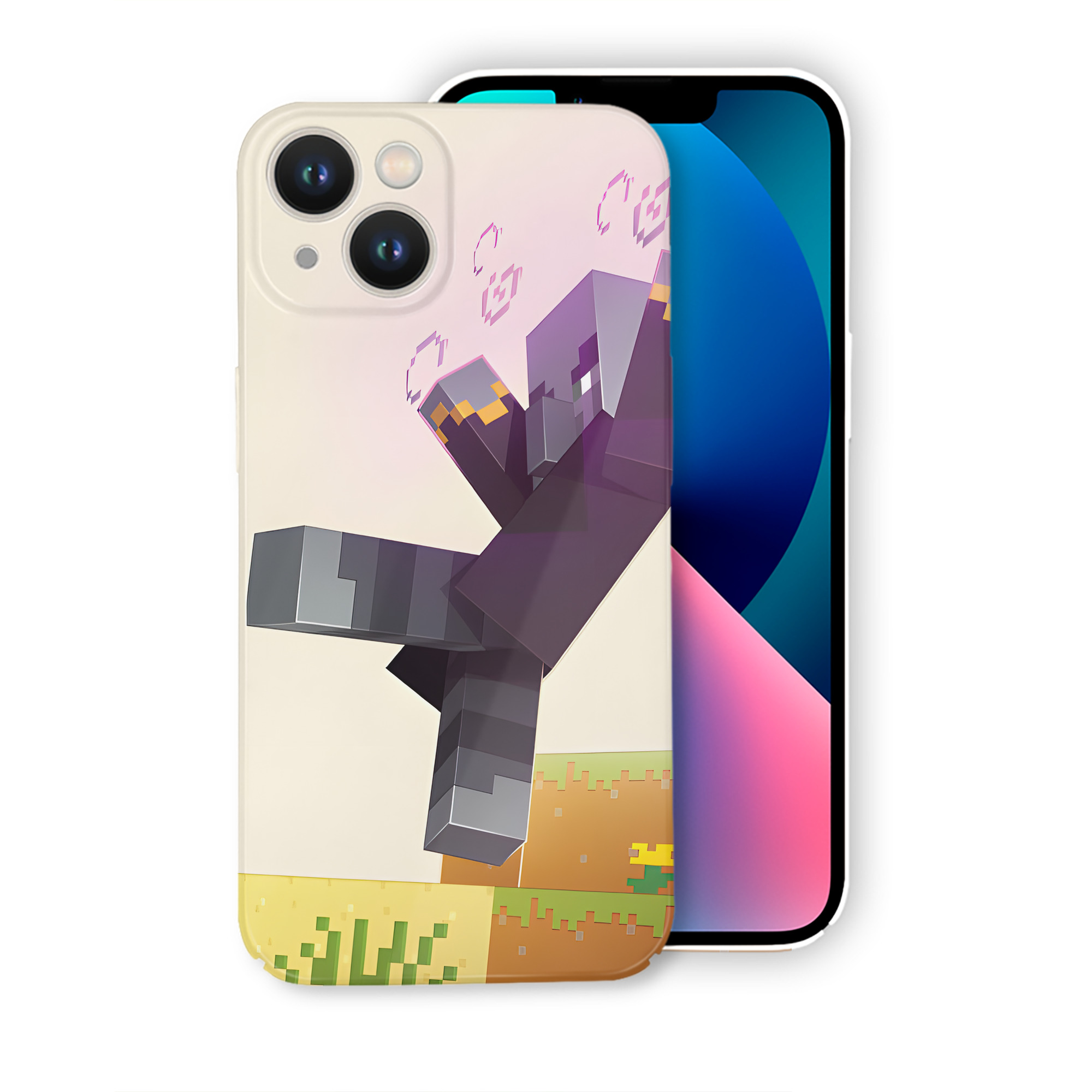 （画像用） マインクラフト ブロックの世界 Minecraft MC Block world 【iPhone 14シリーズ対応】ハードケース