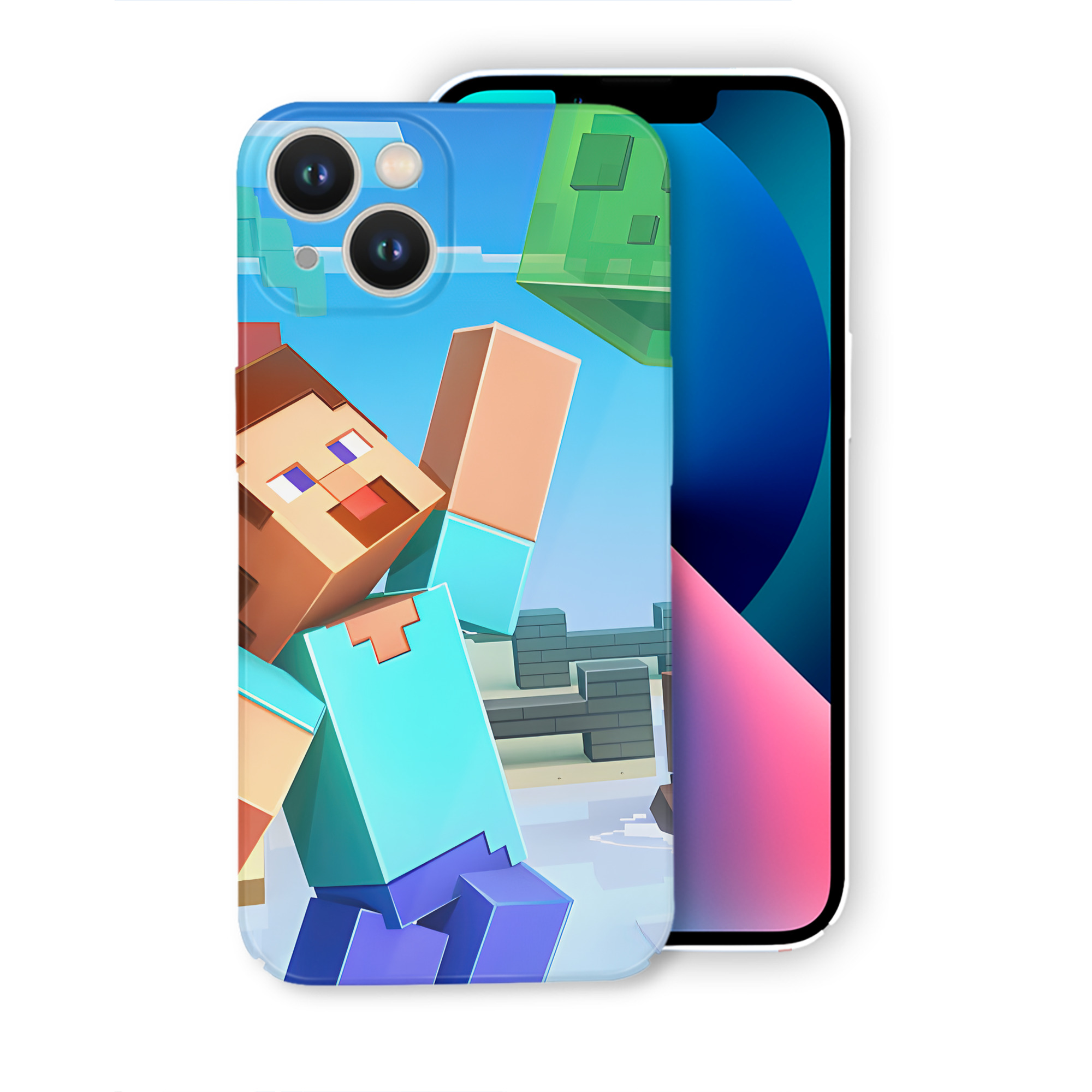 （画像用） マインクラフト ブロックの世界 Minecraft MC Block world 【iPhone 14シリーズ対応】ハードケース