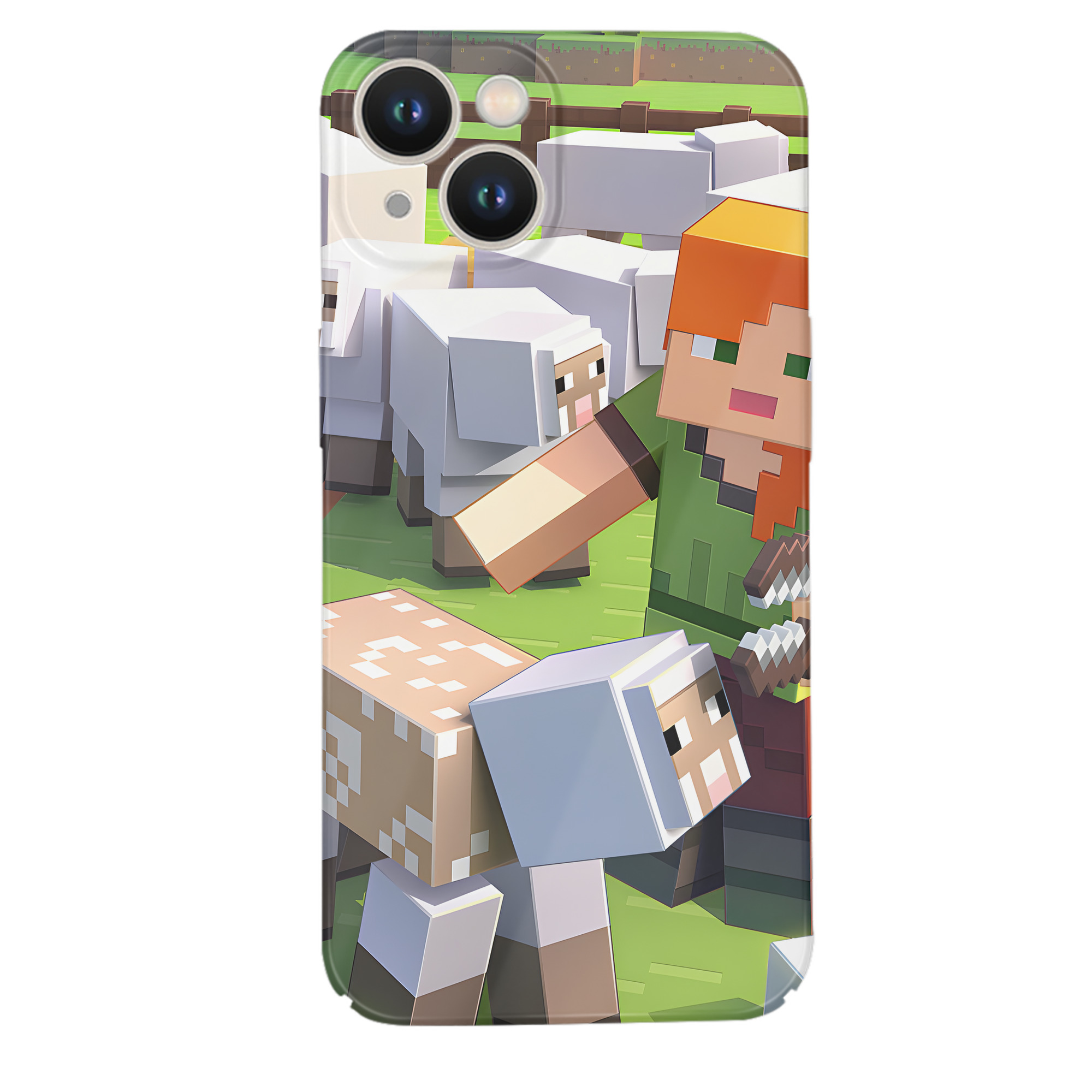 （画像用） マインクラフト ブロックの世界 Minecraft MC Block world 【iPhone 14シリーズ対応】ハードケース
