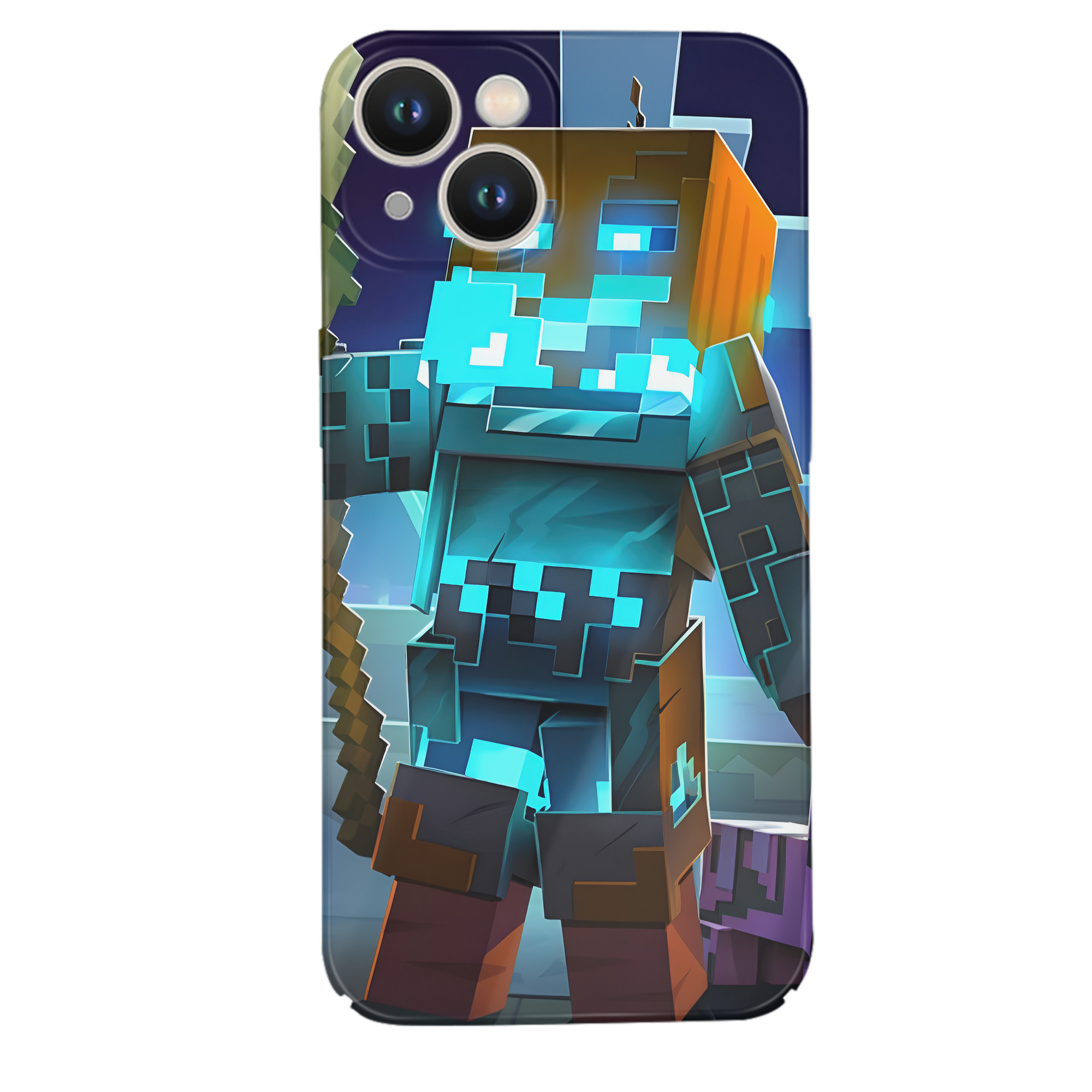 （画像用） マインクラフト ブロックの世界 Minecraft MC Block world 【iPhone 14シリーズ対応】ハードケース
