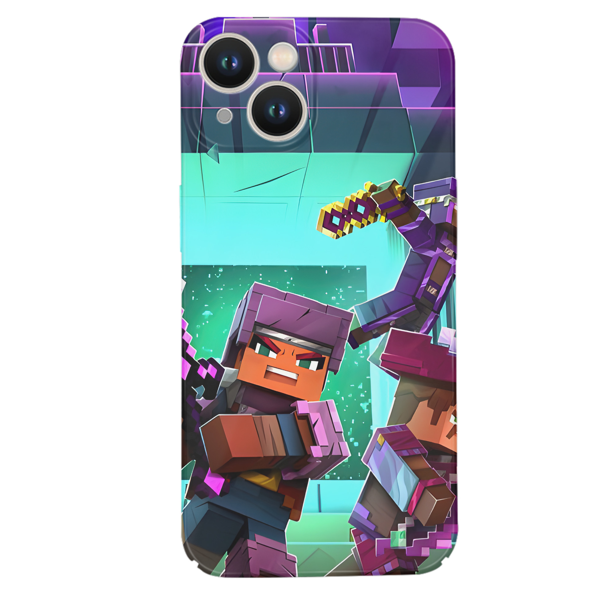 （画像用） マインクラフト ブロックの世界 Minecraft MC Block world 【iPhone 14シリーズ対応】ハードケース