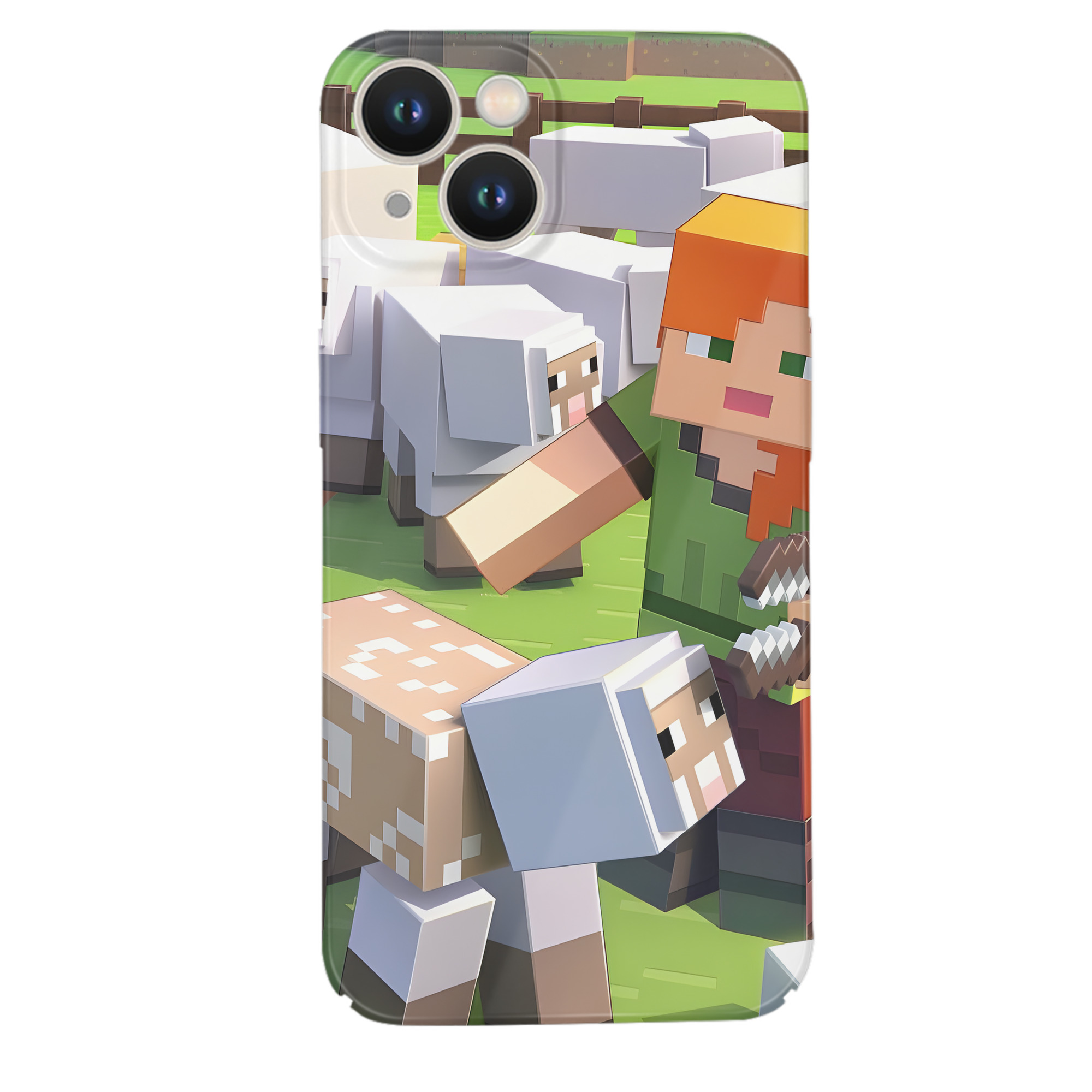 （画像用） マインクラフト ブロックの世界 Minecraft MC Block world 【iPhone 14シリーズ対応】ハードケース