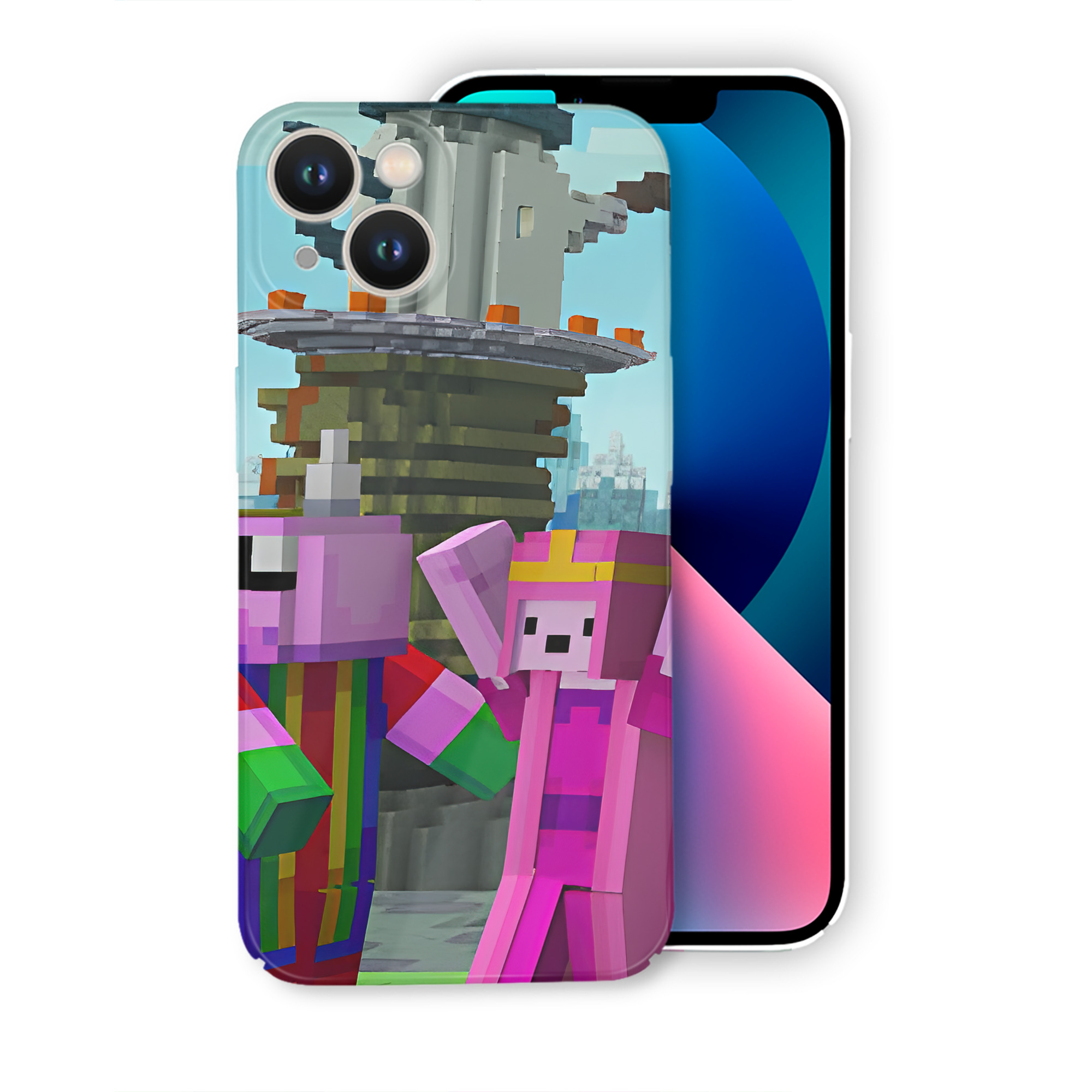 （画像用） マインクラフト ブロックの世界 Minecraft MC Block world 【iPhone 14シリーズ対応】ハードケース