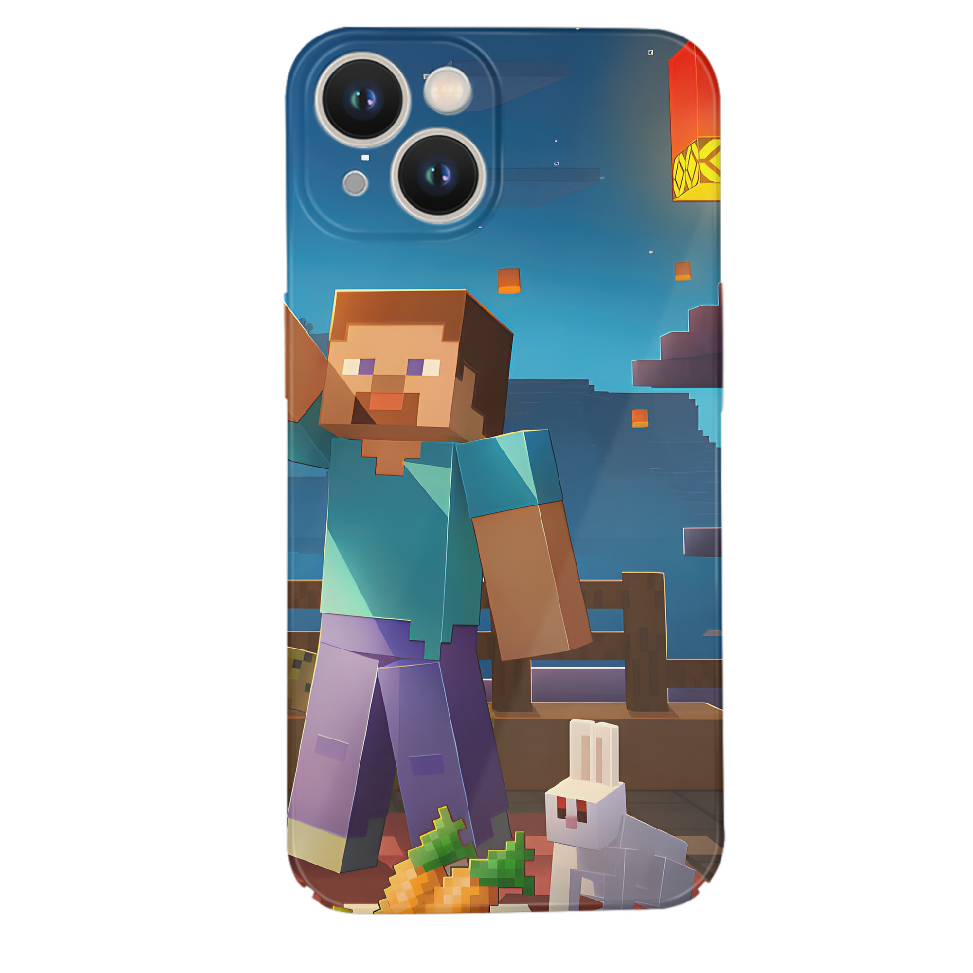 （画像用） マインクラフト ブロックの世界 Minecraft MC Block world 【iPhone 14シリーズ対応】ハードケース