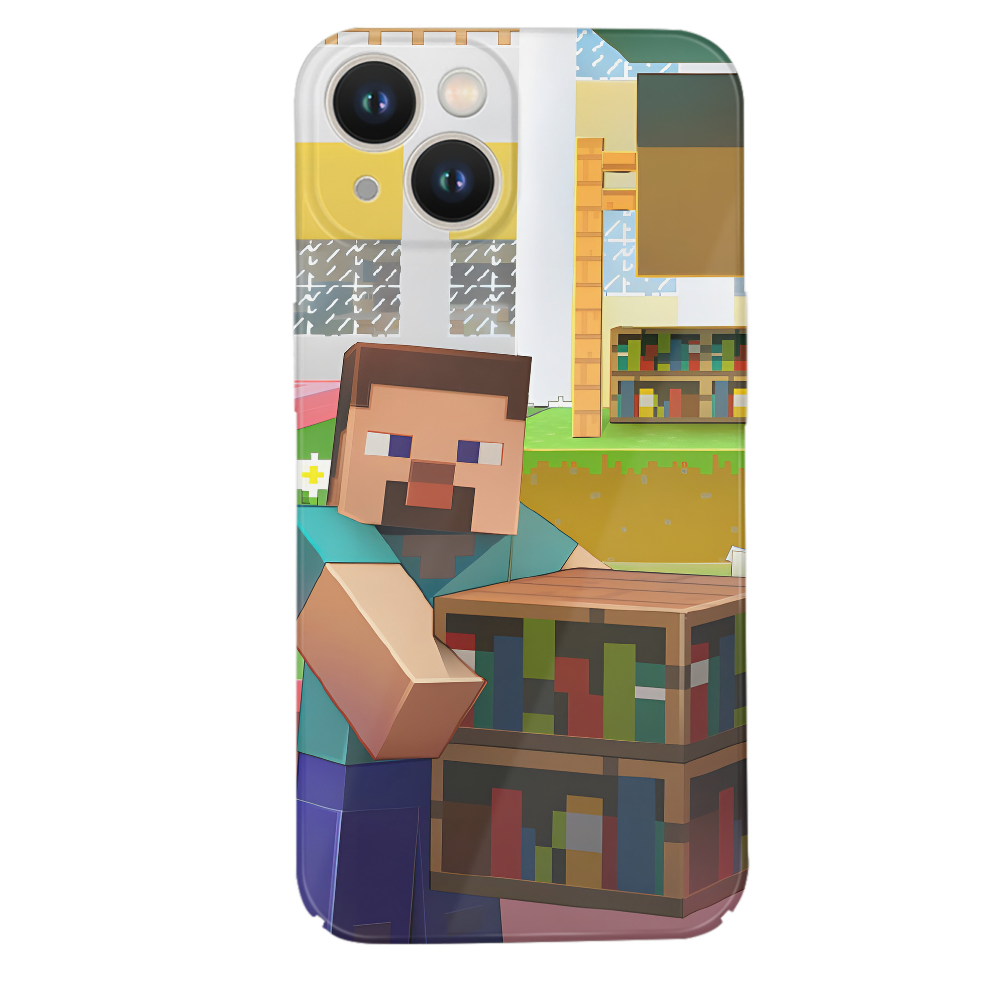 （画像用） マインクラフト ブロックの世界 Minecraft MC Block world 【iPhone 14シリーズ対応】ハードケース