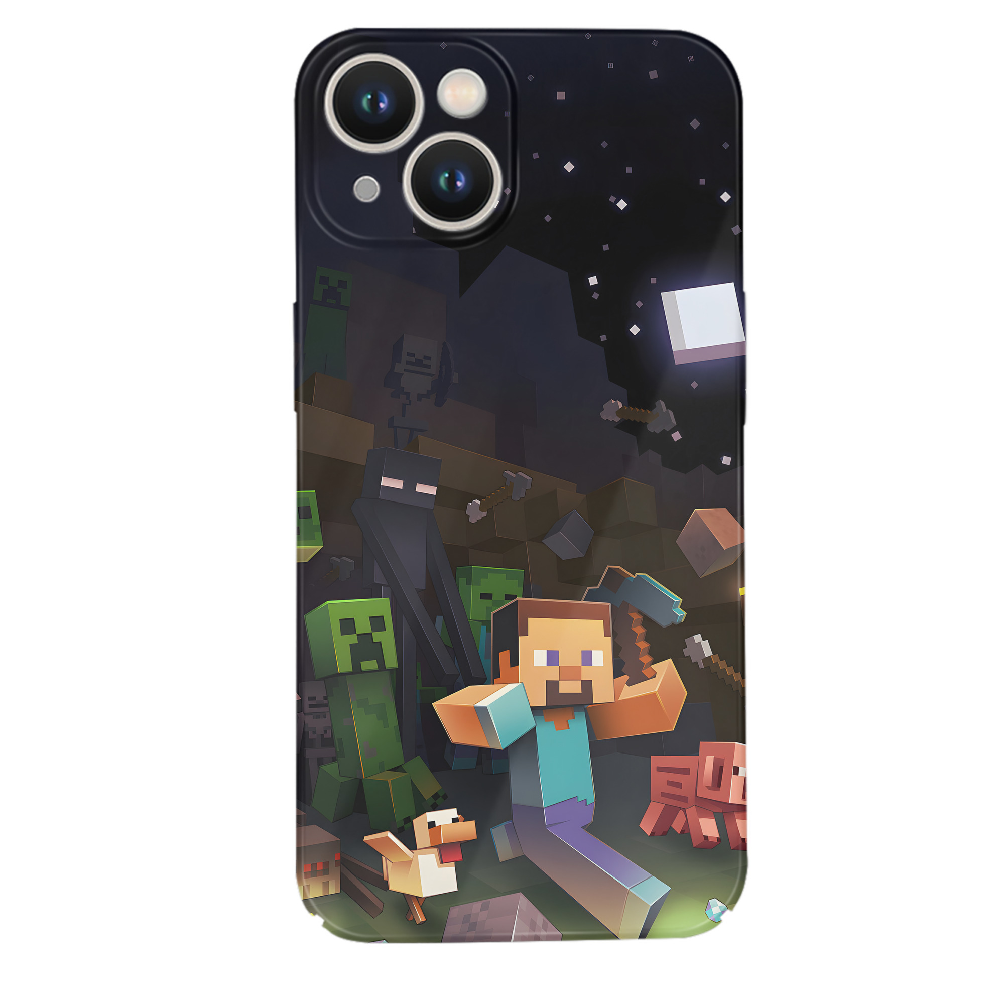 （画像用） マインクラフト ブロックの世界 Minecraft MC Block world 【iPhone 14シリーズ対応】ハードケース