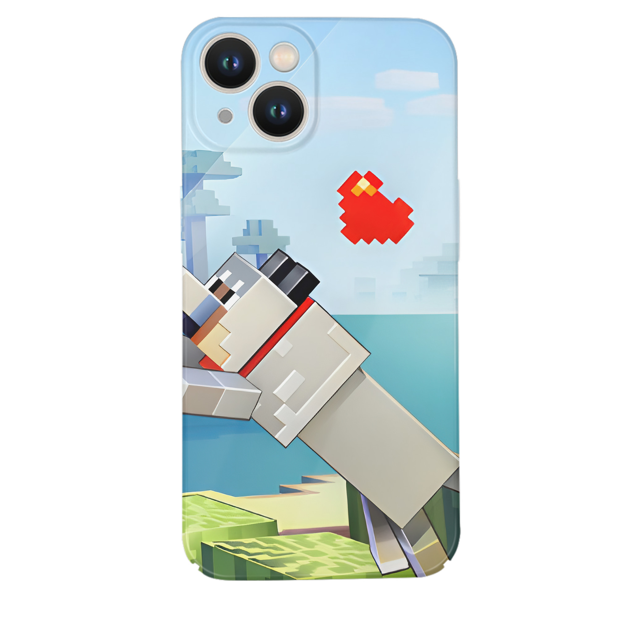 （画像用） マインクラフト ブロックの世界 Minecraft MC Block world 【iPhone 14シリーズ対応】ハードケース