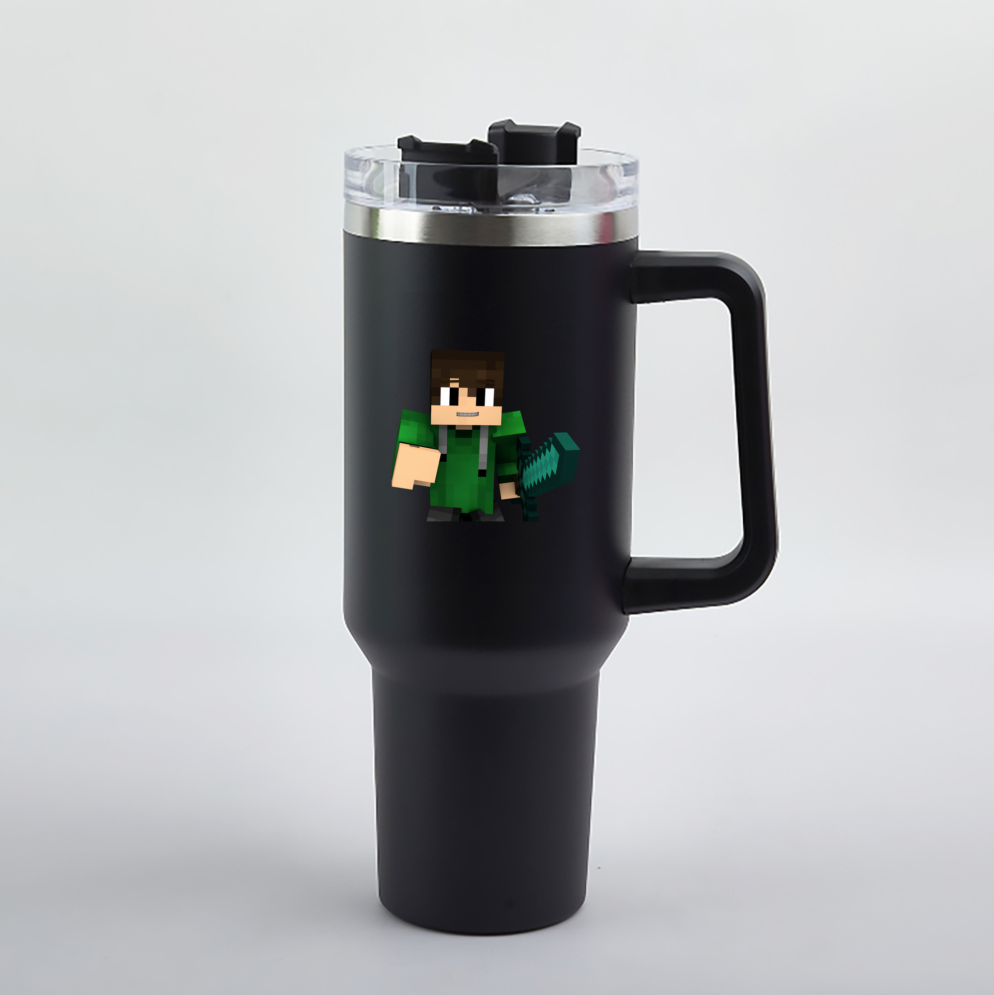 （画像用） マインクラフト ブロックの世界 Minecraft MC Block world 1200mL車用タンブラー（カラープリント）