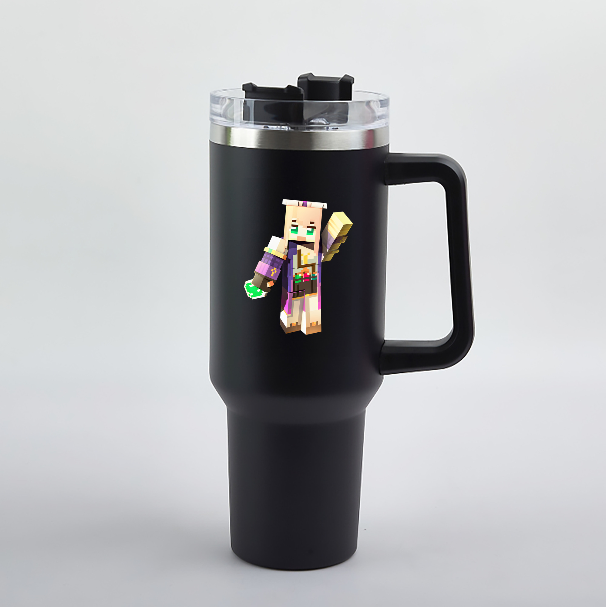 （画像用） マインクラフト ブロックの世界 Minecraft MC Block world 1200mL車用タンブラー（カラープリント）