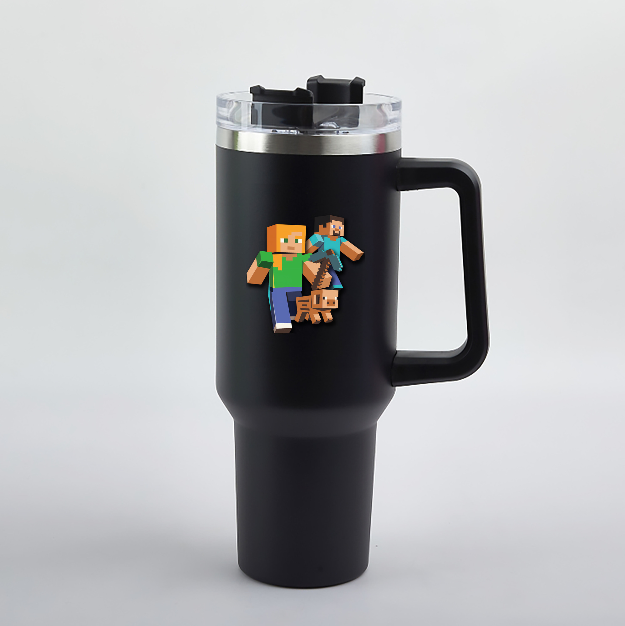 （画像用） マインクラフト ブロックの世界 Minecraft MC Block world 1200mL車用タンブラー（カラープリント）