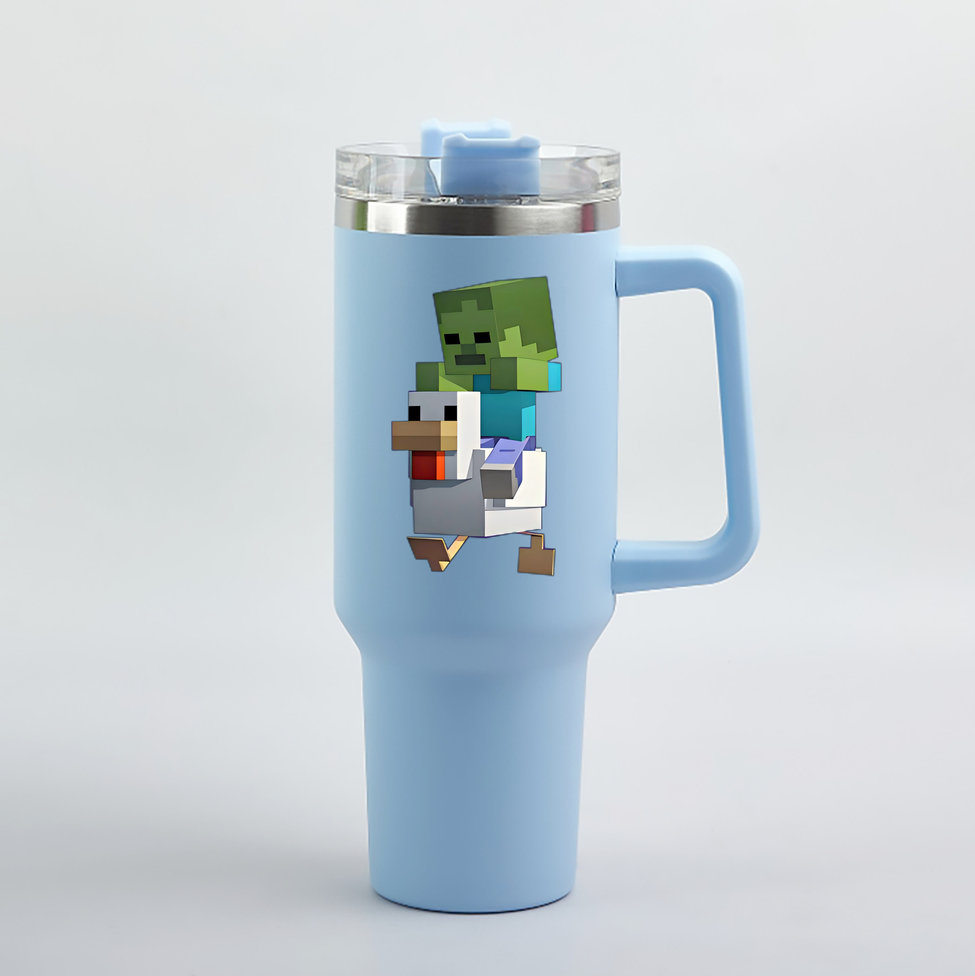 （画像用） マインクラフト ブロックの世界 Minecraft MC Block world 1200mL車用タンブラー（カラープリント）