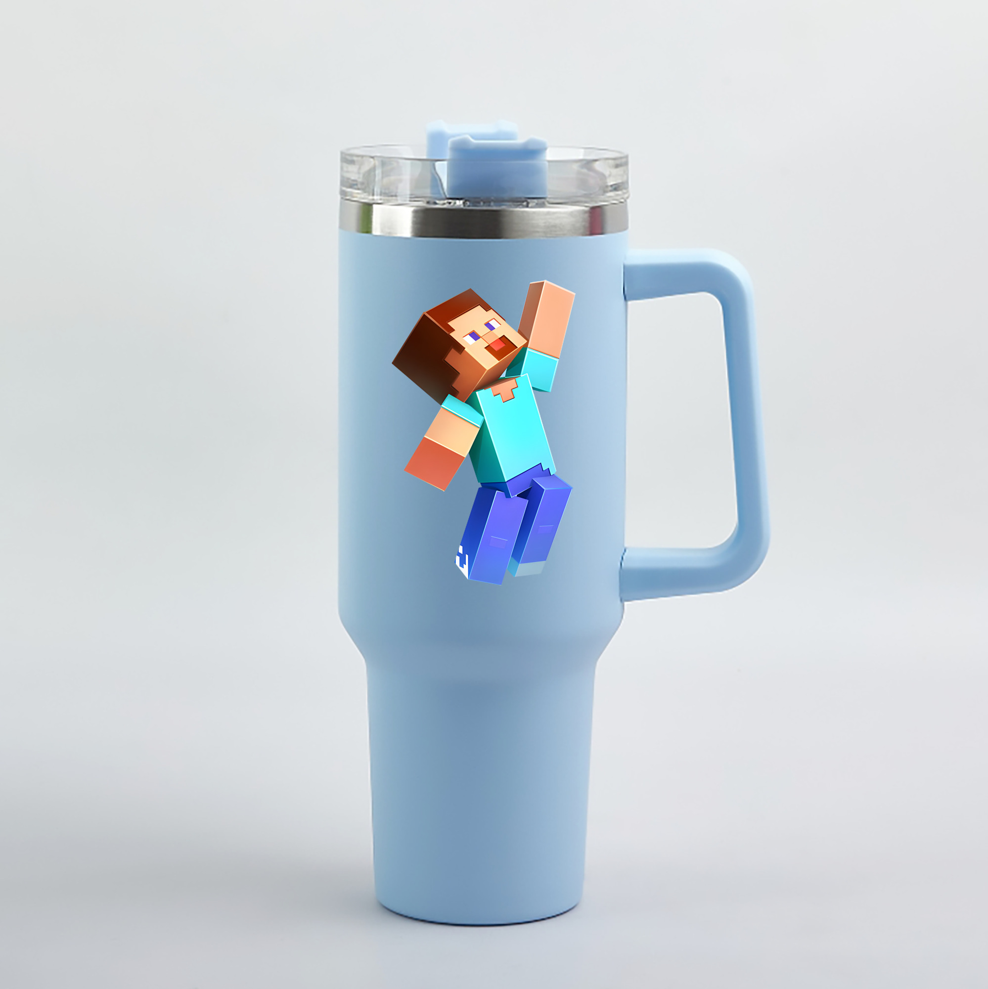 （画像用） マインクラフト ブロックの世界 Minecraft MC Block world 1200mL車用タンブラー（カラープリント）