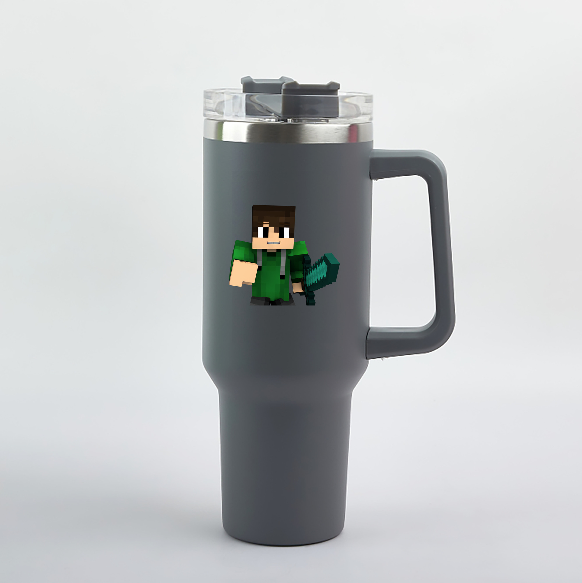 （画像用） マインクラフト ブロックの世界 Minecraft MC Block world 1200mL車用タンブラー（カラープリント）