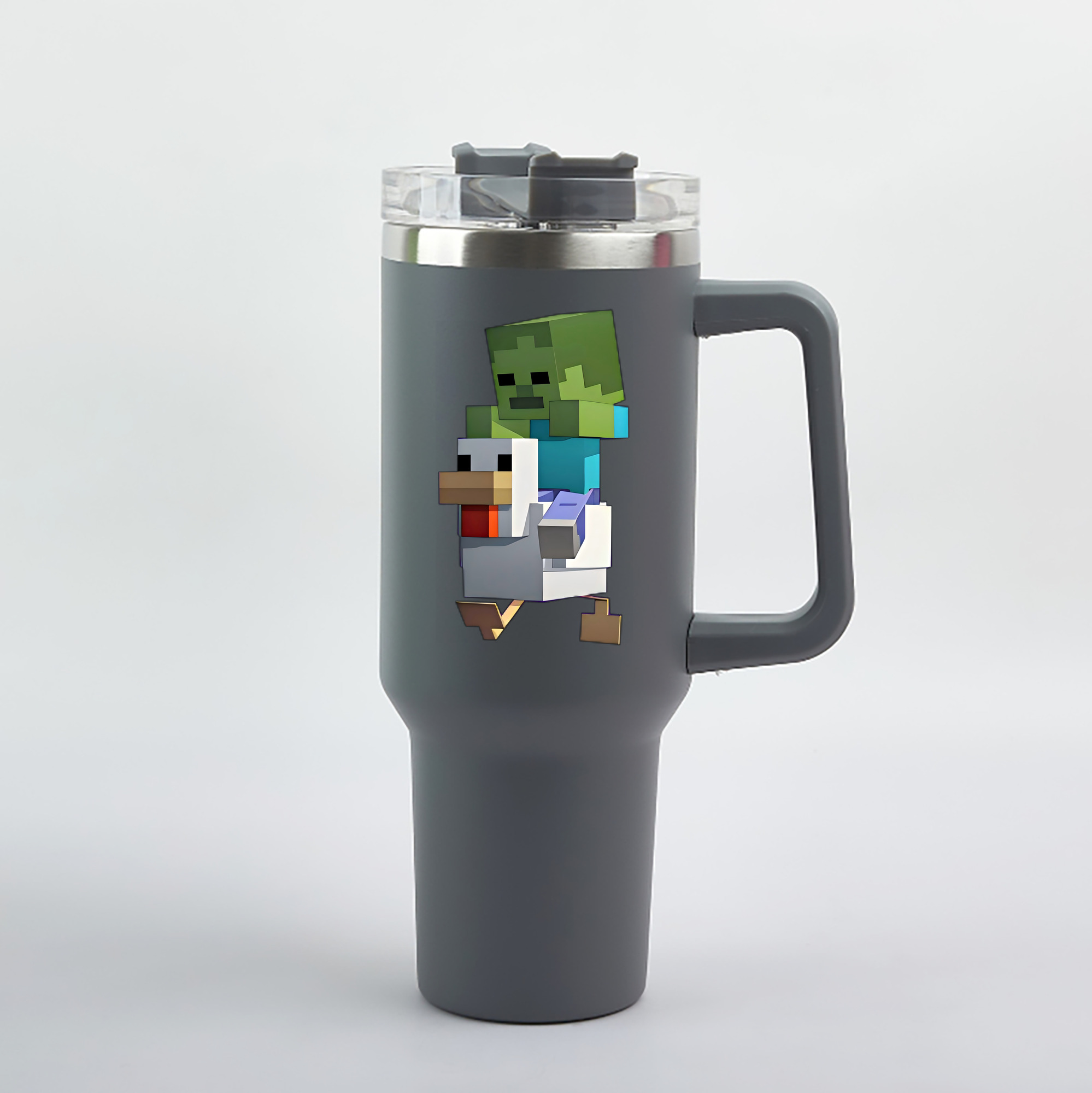 （画像用） マインクラフト ブロックの世界 Minecraft MC Block world 1200mL車用タンブラー（カラープリント）