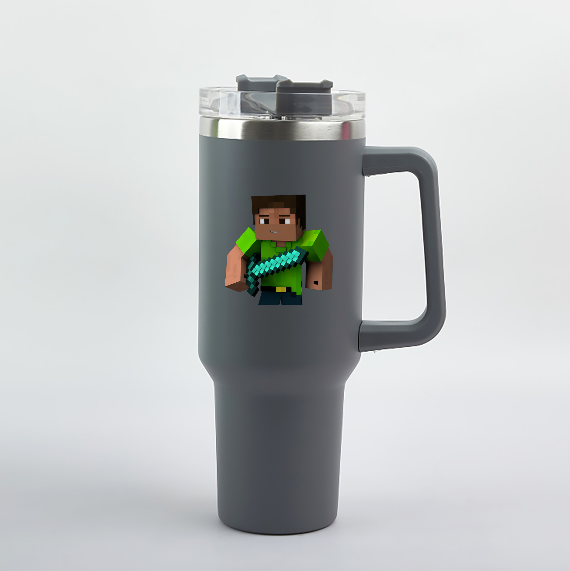 （画像用） マインクラフト ブロックの世界 Minecraft MC Block world 1200mL車用タンブラー（カラープリント）