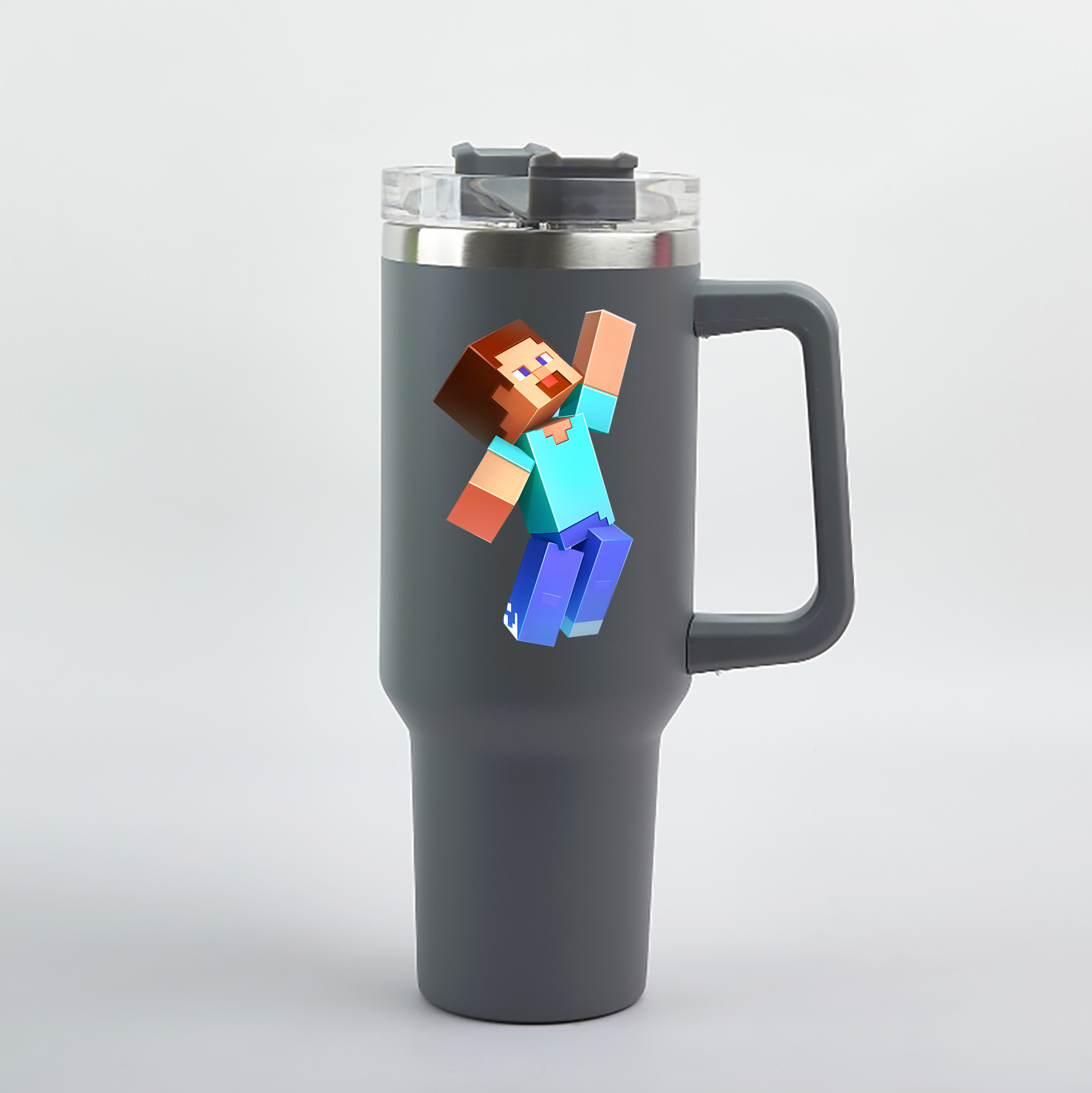 （画像用） マインクラフト ブロックの世界 Minecraft MC Block world 1200mL車用タンブラー（カラープリント）