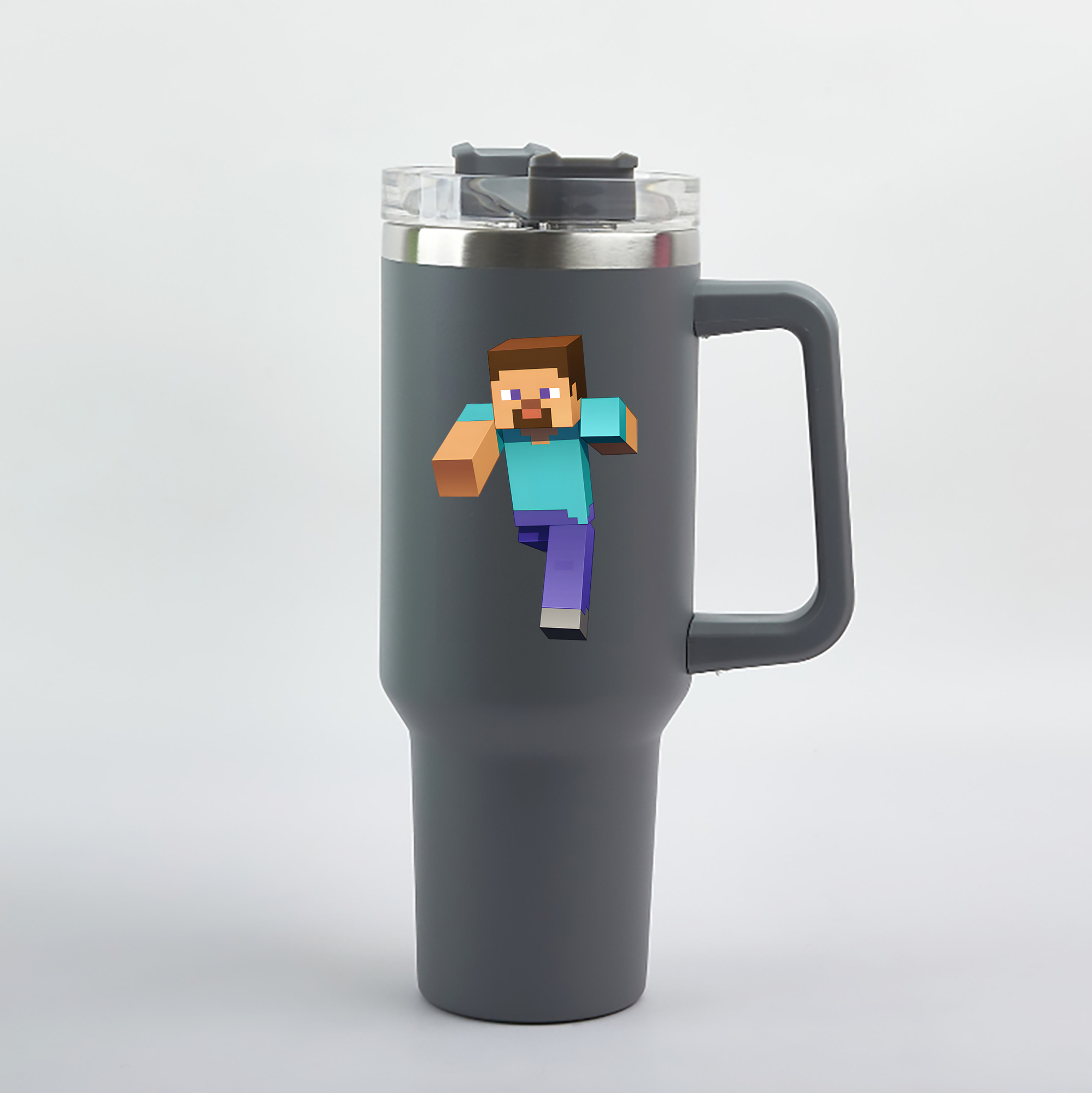 （画像用） マインクラフト ブロックの世界 Minecraft MC Block world 1200mL車用タンブラー（カラープリント）