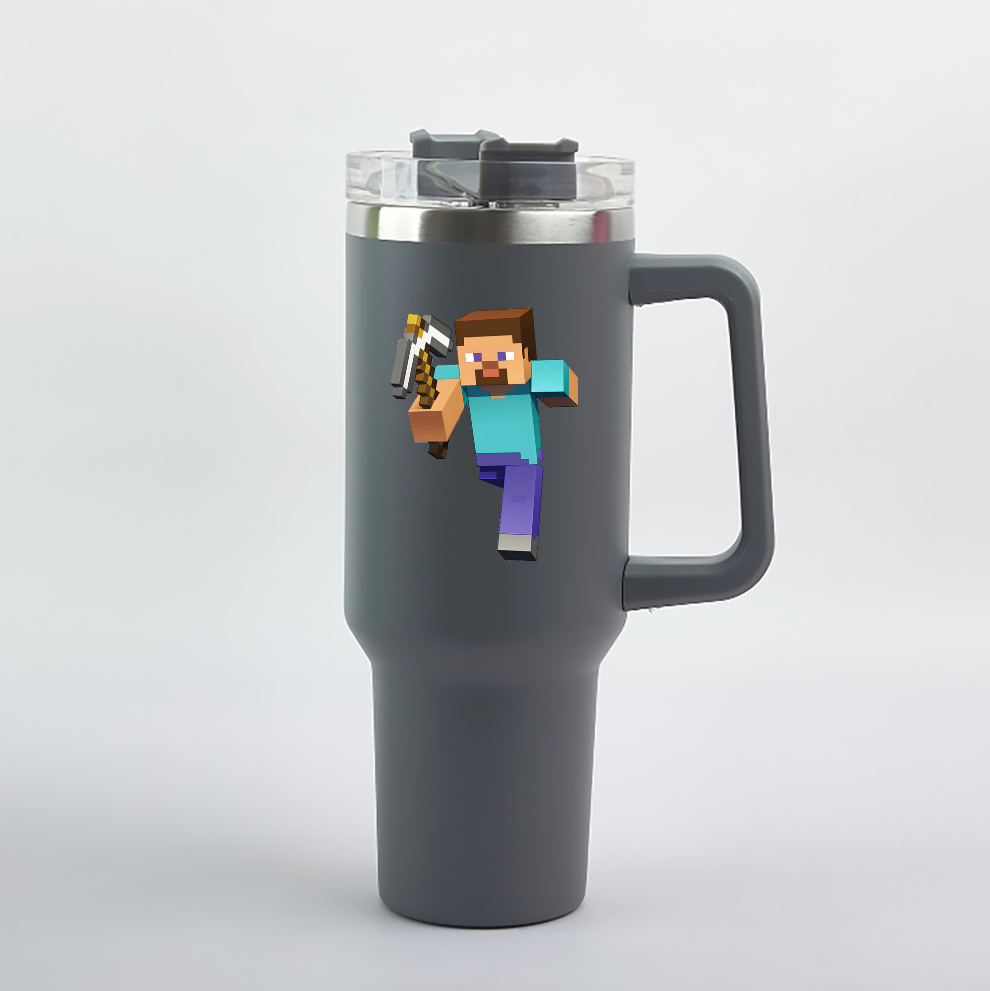 （画像用） マインクラフト ブロックの世界 Minecraft MC Block world 1200mL車用タンブラー（カラープリント）