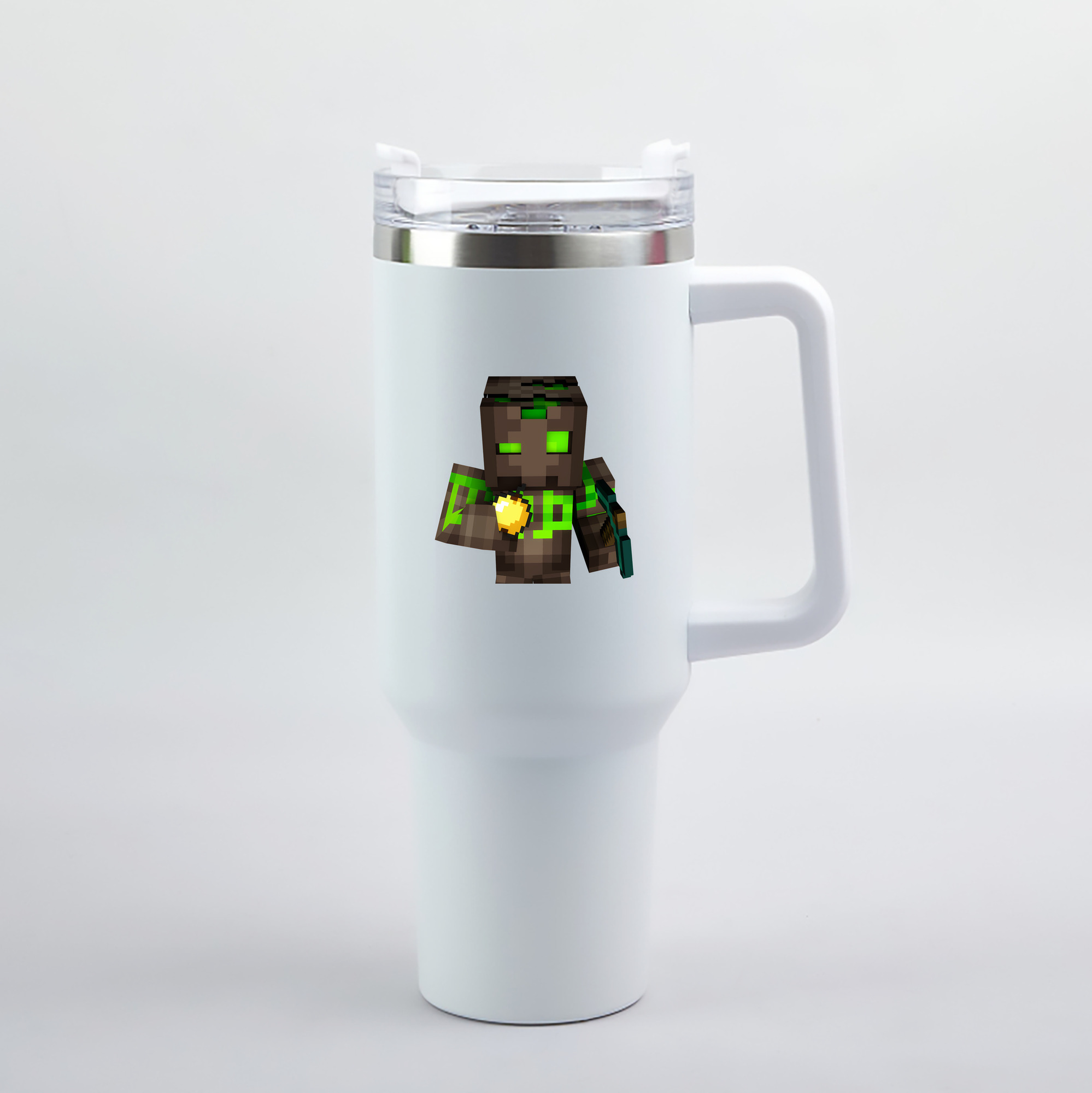 （画像用） マインクラフト ブロックの世界 Minecraft MC Block world 1200mL車用タンブラー（カラープリント）