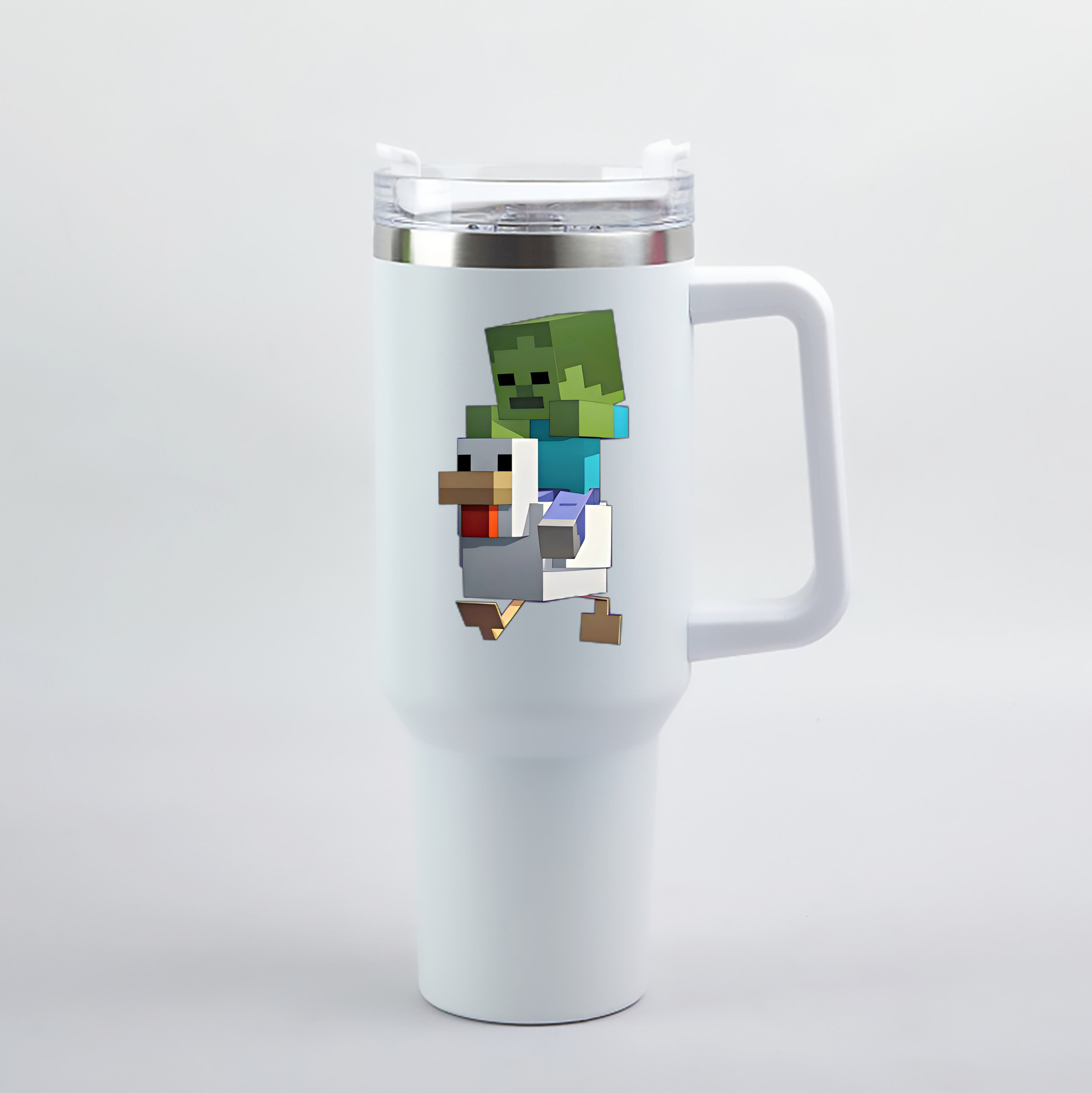 （画像用） マインクラフト ブロックの世界 Minecraft MC Block world 1200mL車用タンブラー（カラープリント）
